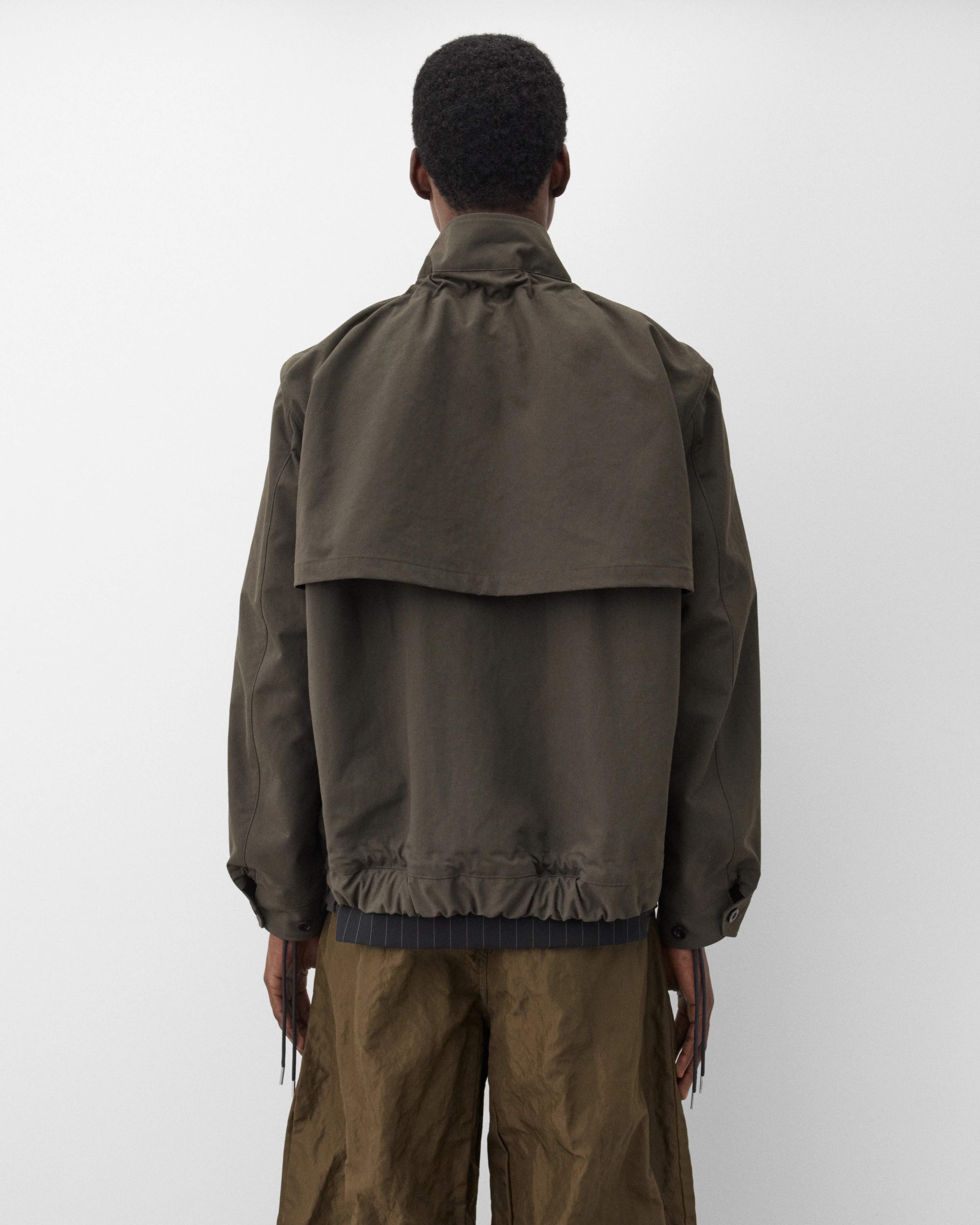 Sacai - Men's Weathercloth Blouson - (Olive Green) - Image 5