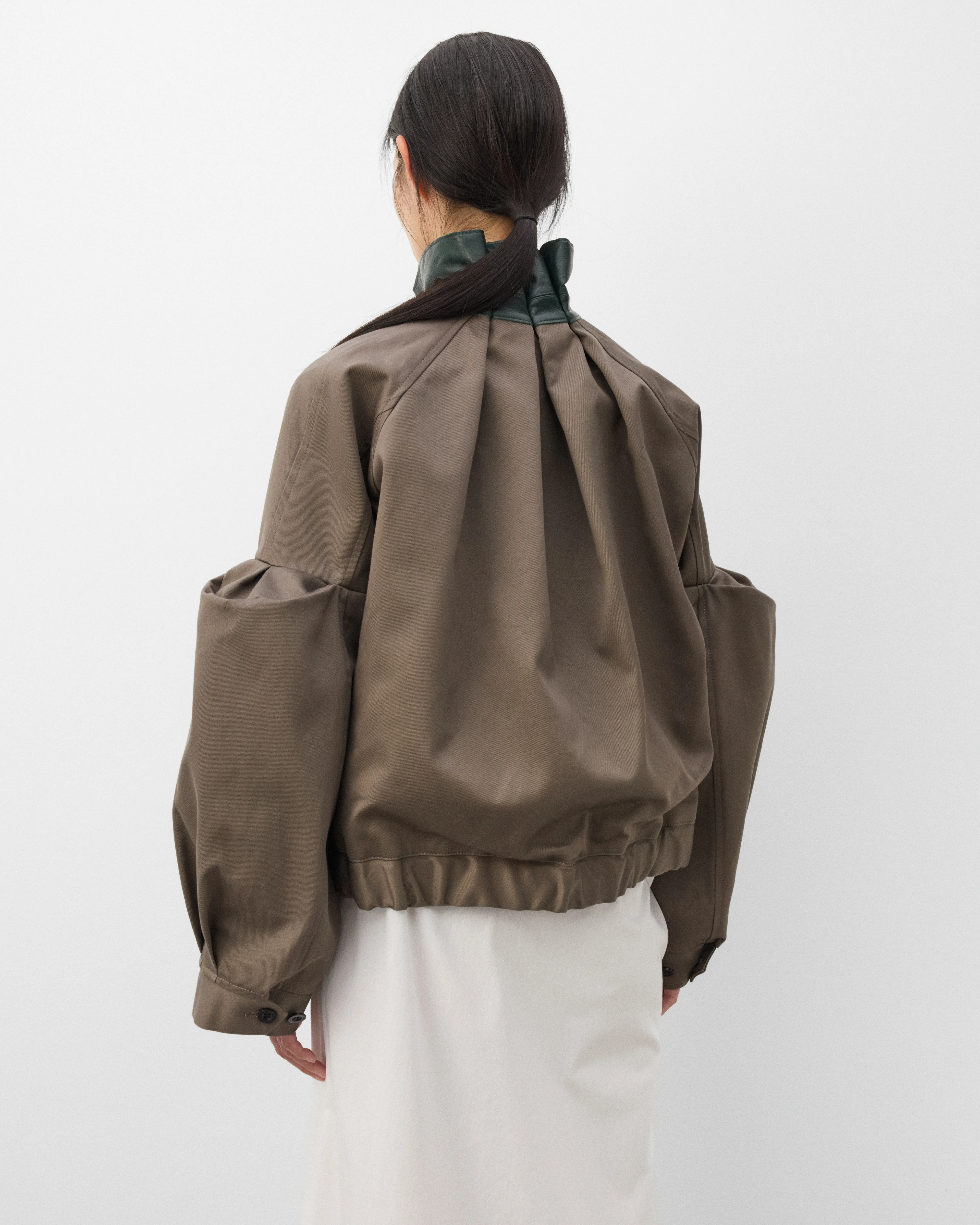 sacai - Women's Cotton Chino Blouson - (Khaki) - Image 5