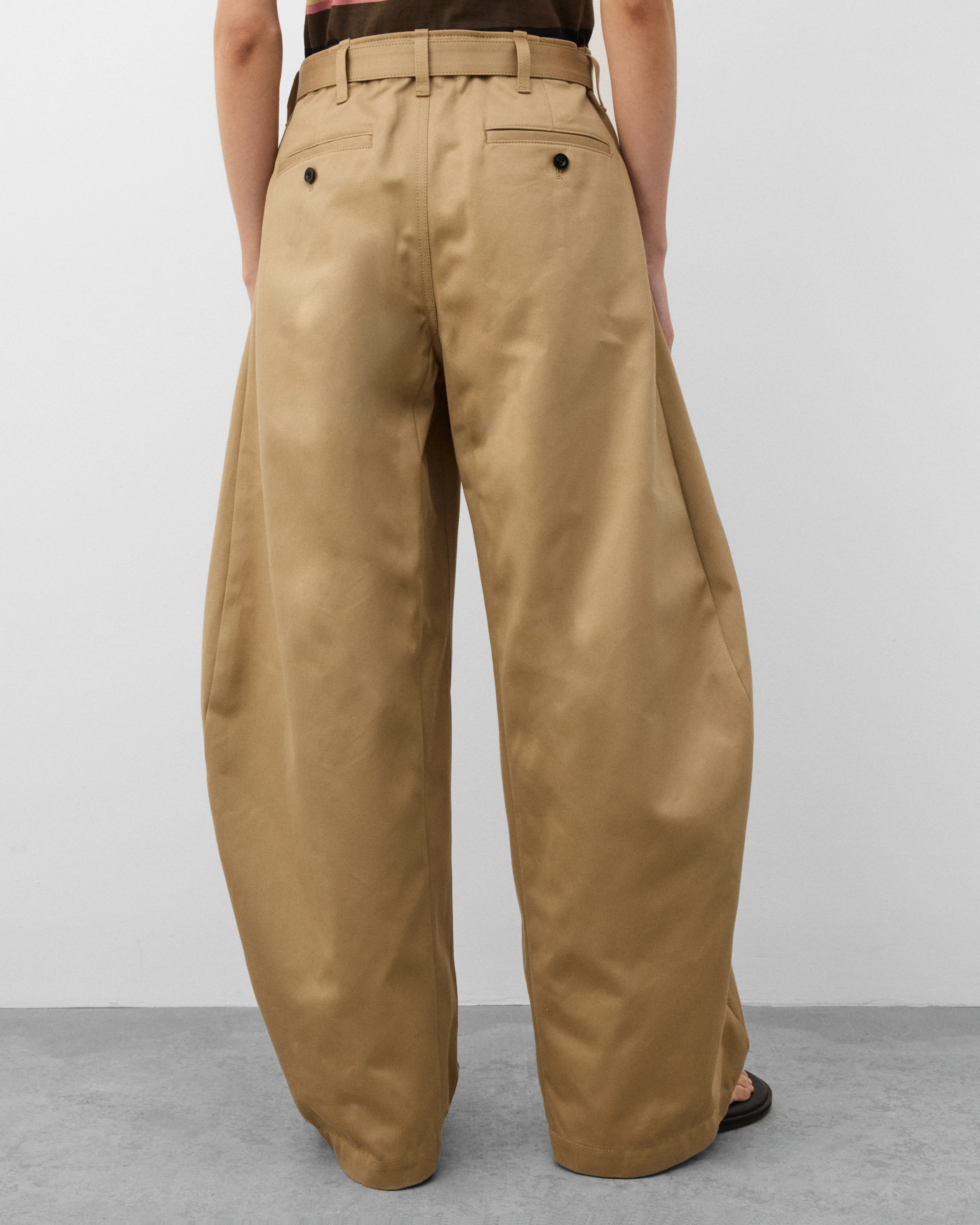 sacai - Women's Cotton Chino Pants - (Stone) - Image 5