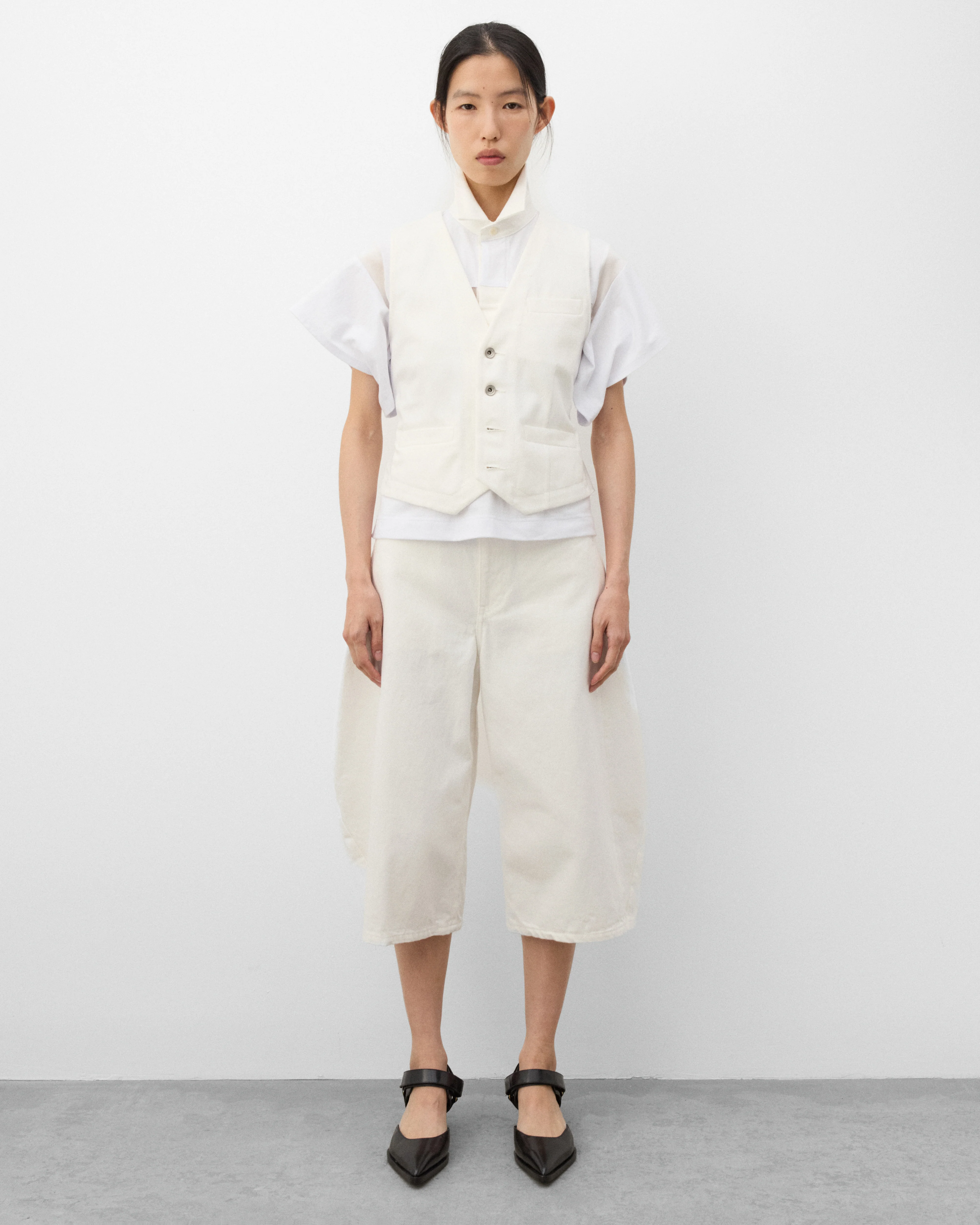 sacai - Women's Cotton Jersey Pullover - (White) - Image 6