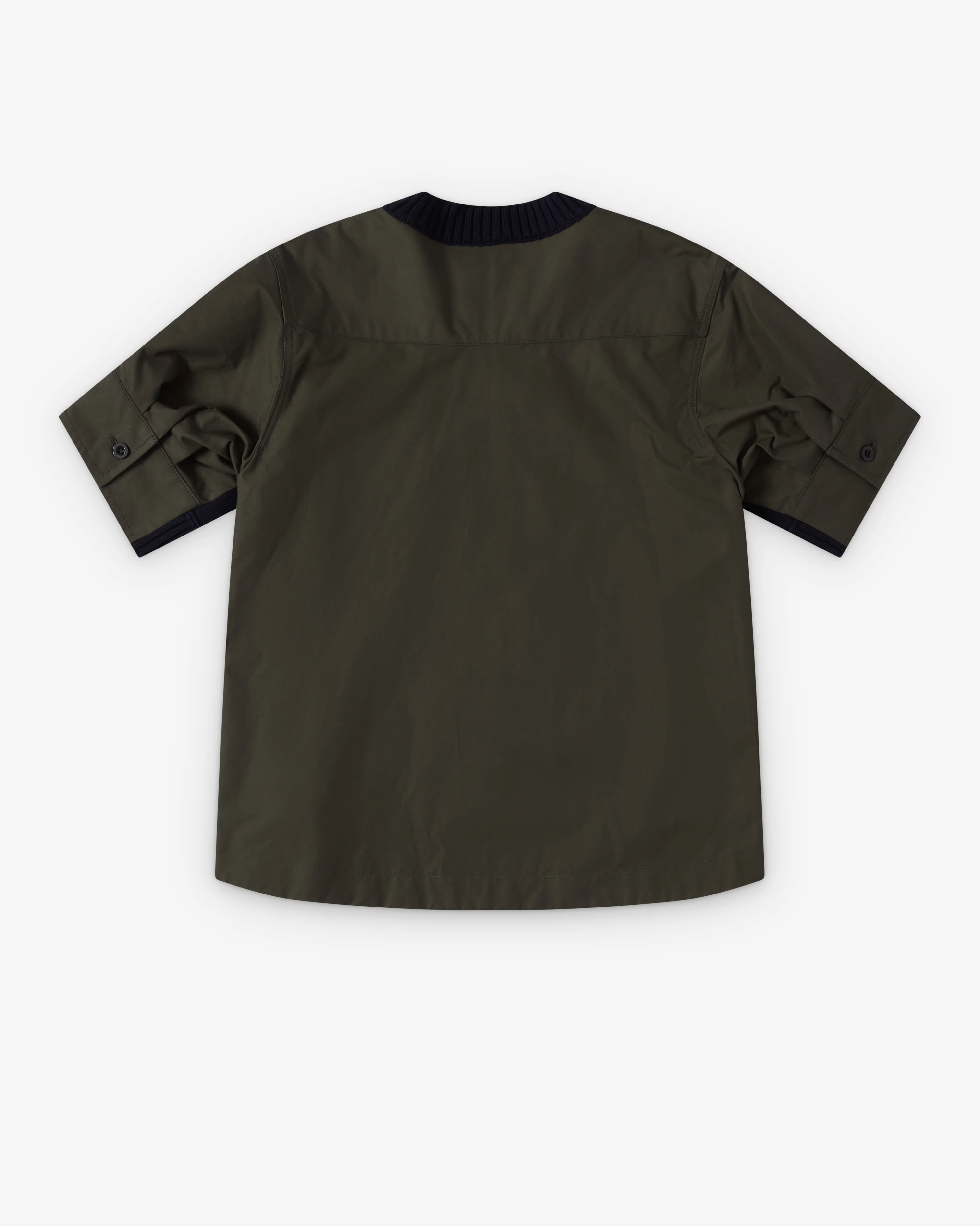 Sacai  - Women's Cashmere Sweater T-Shirt - (Khaki/Navy) - Image 2