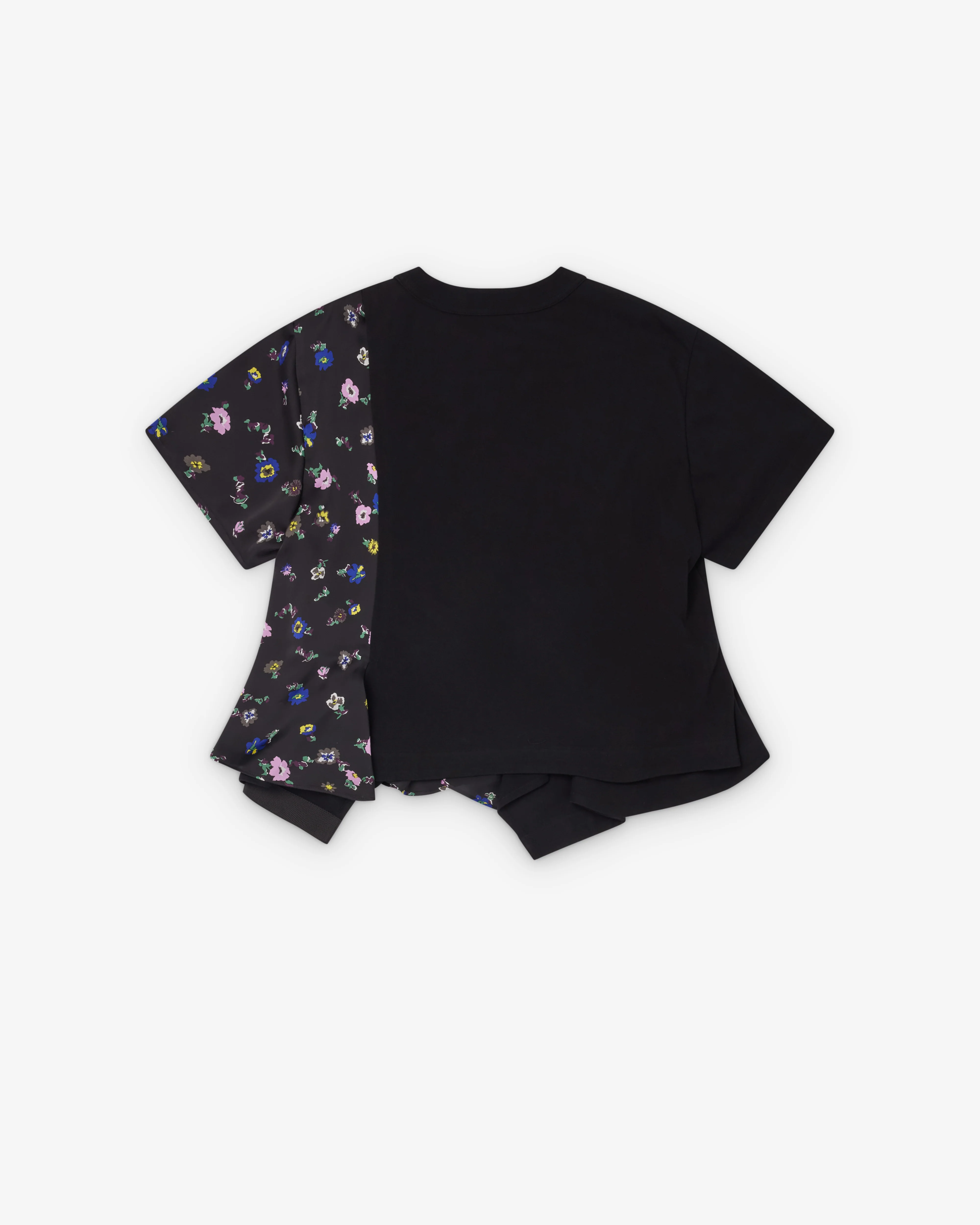 Sacai - Women's Floral Print T-Shirt - (Black/Multi) - Image 2