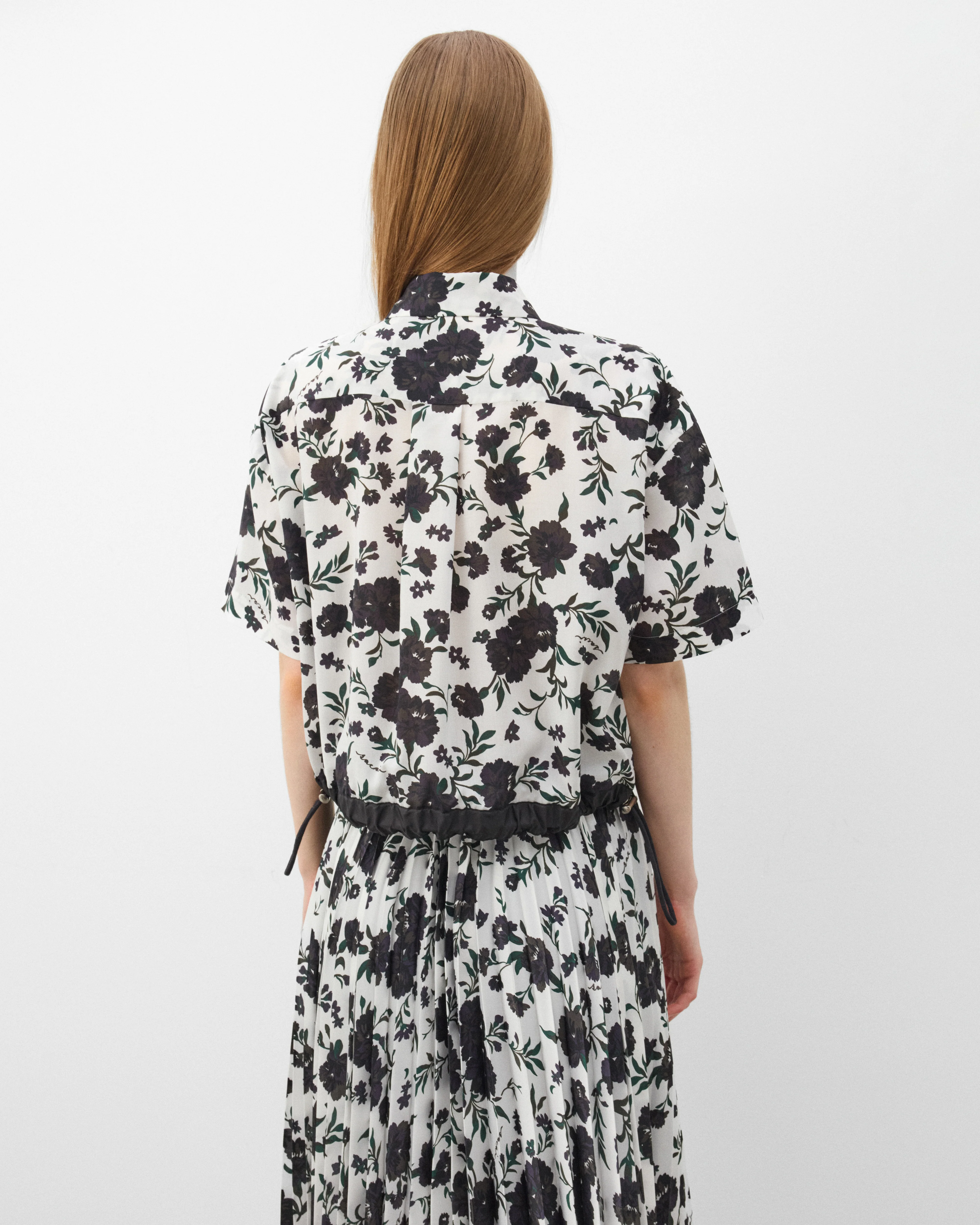 Sacai  - Women's Floral Shirt - (Black/White) - Image 5