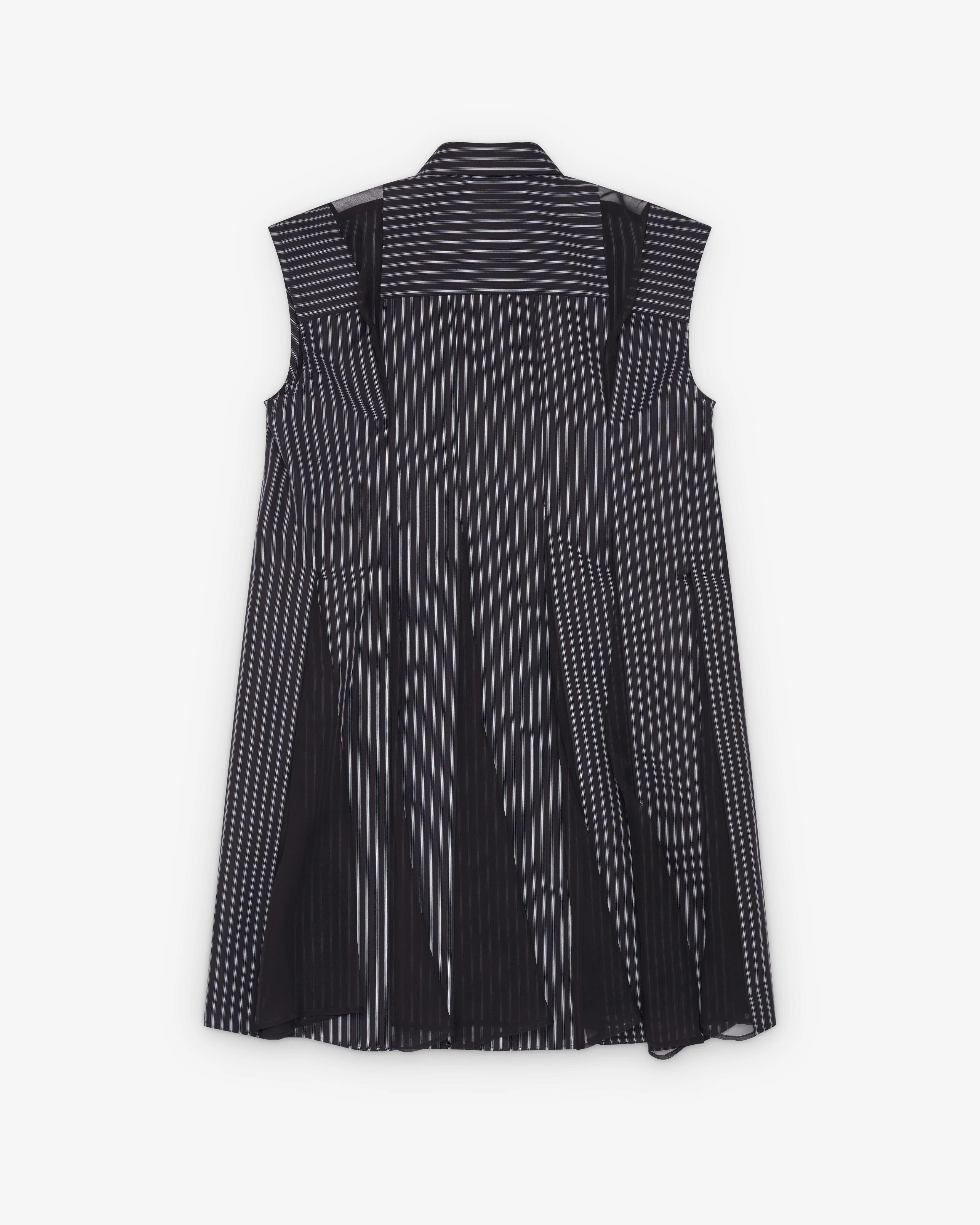 Sacai  - Women's Poplin Dress - (Black Stripe) - Image 2