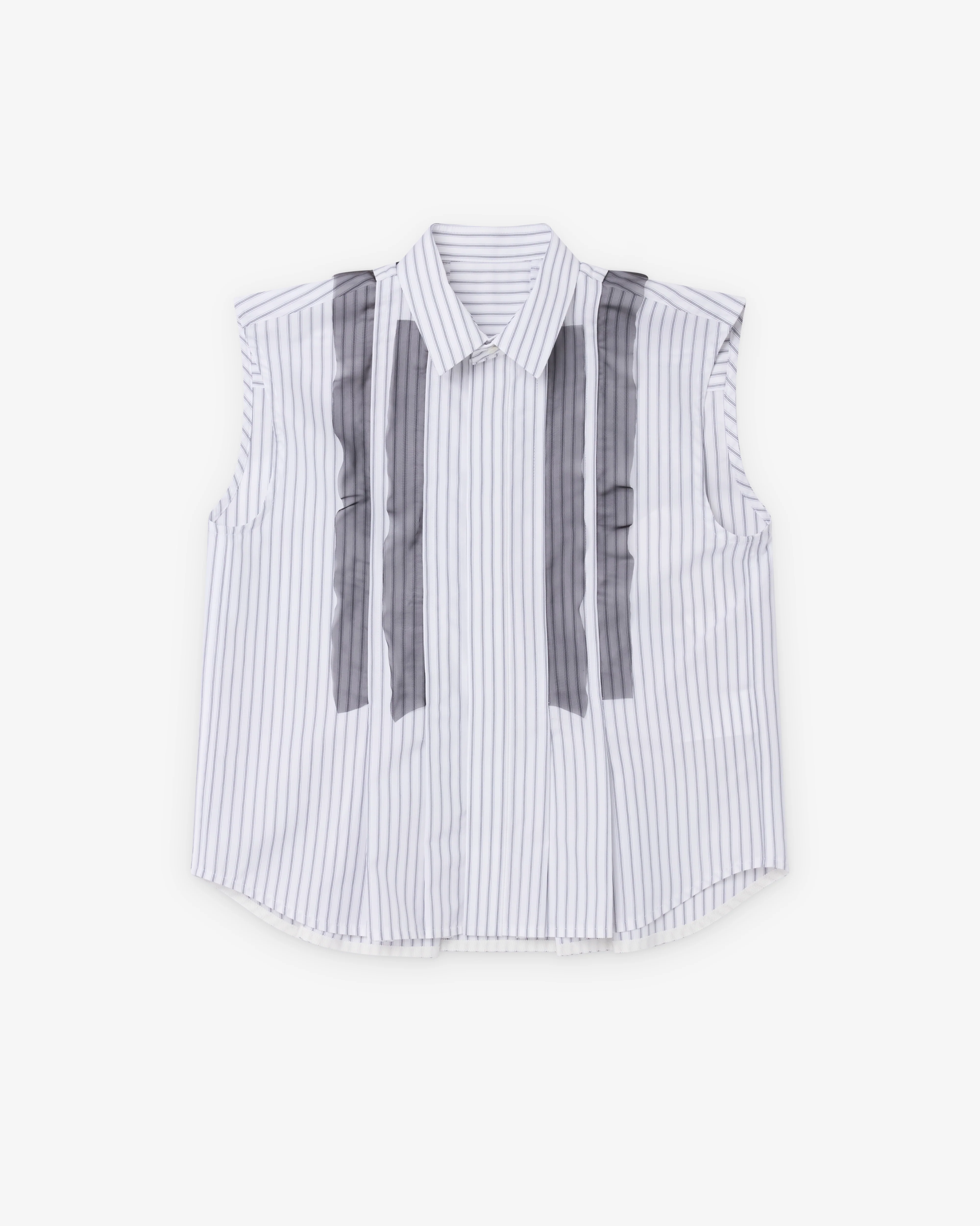 Sacai - Women's Poplin Shirt - (Off White Stripe)