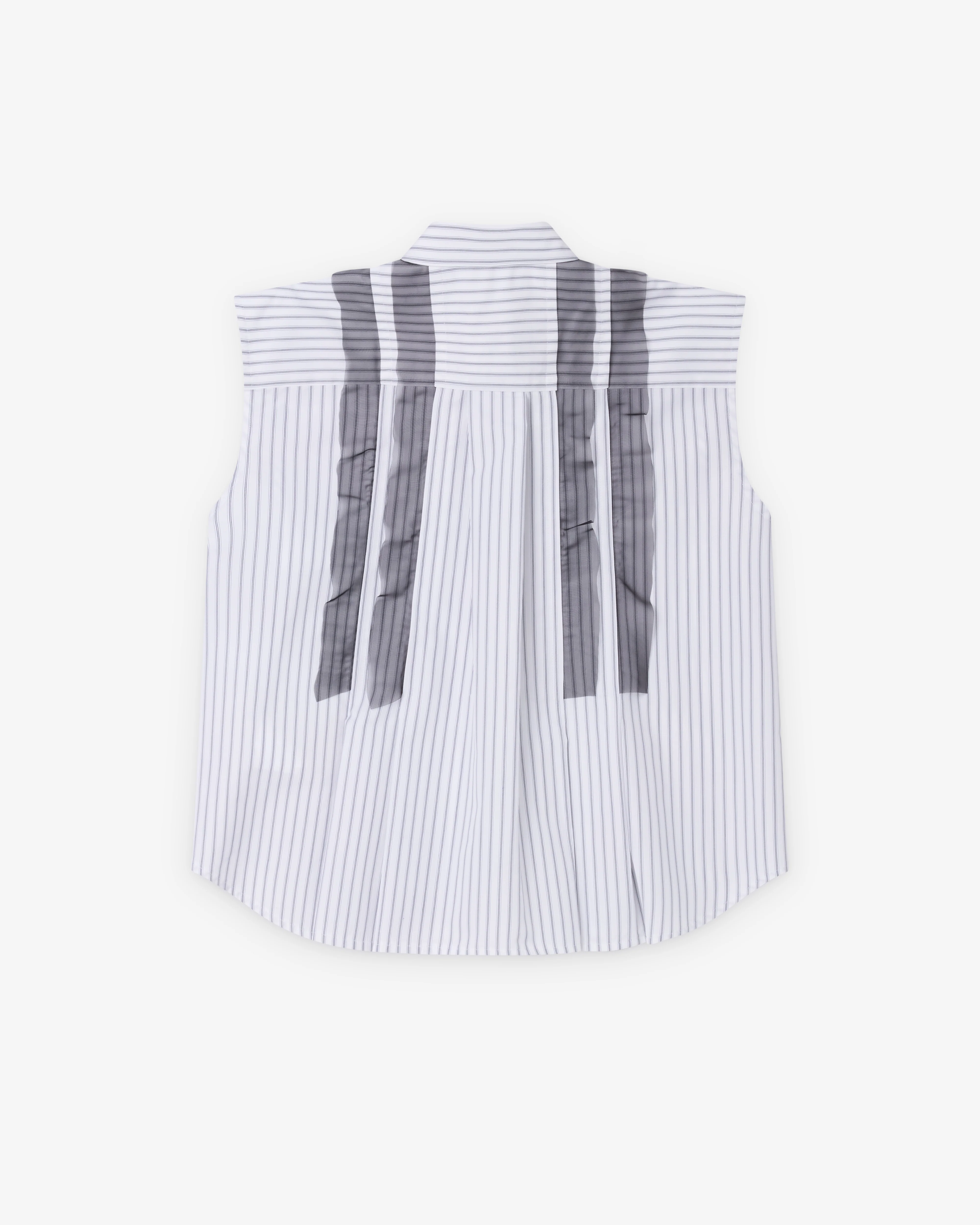 Sacai - Women's Poplin Shirt - (Off White Stripe) - Image 2