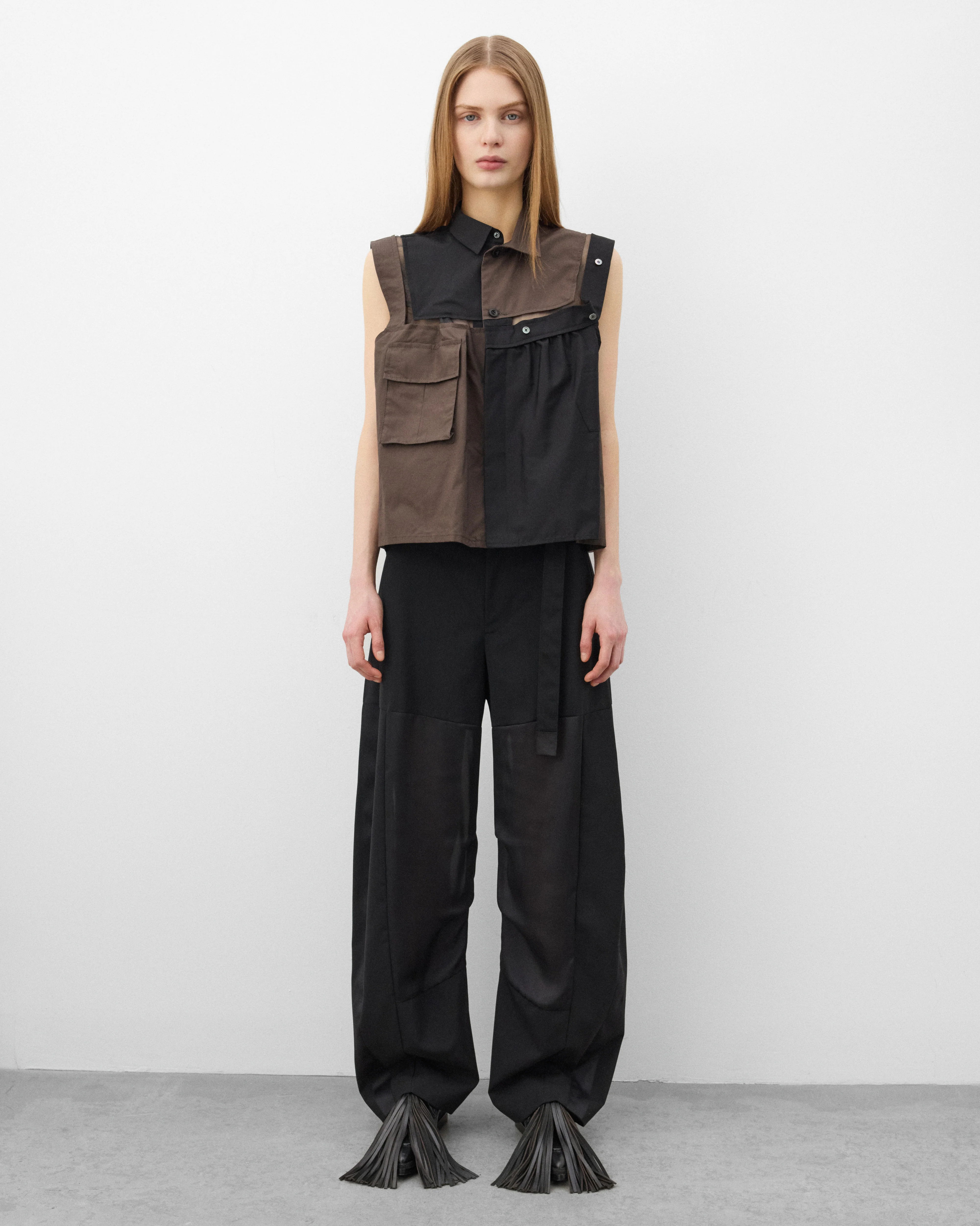 Sacai - Women's Wool Suiting Pants - (Black) - Image 6