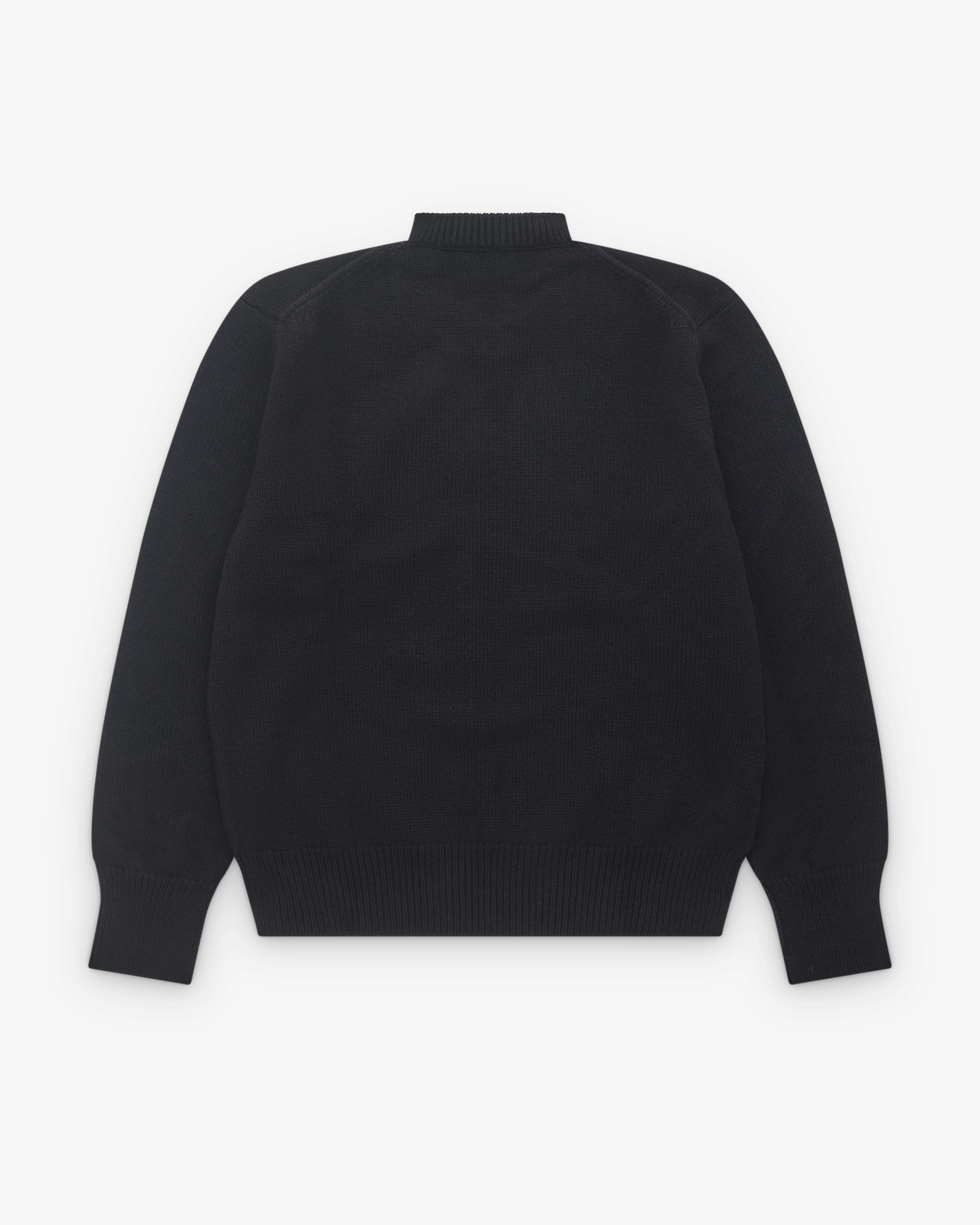Salon C. Lundman - Men's Chunky O Neck Knit - (Black) - Image 2