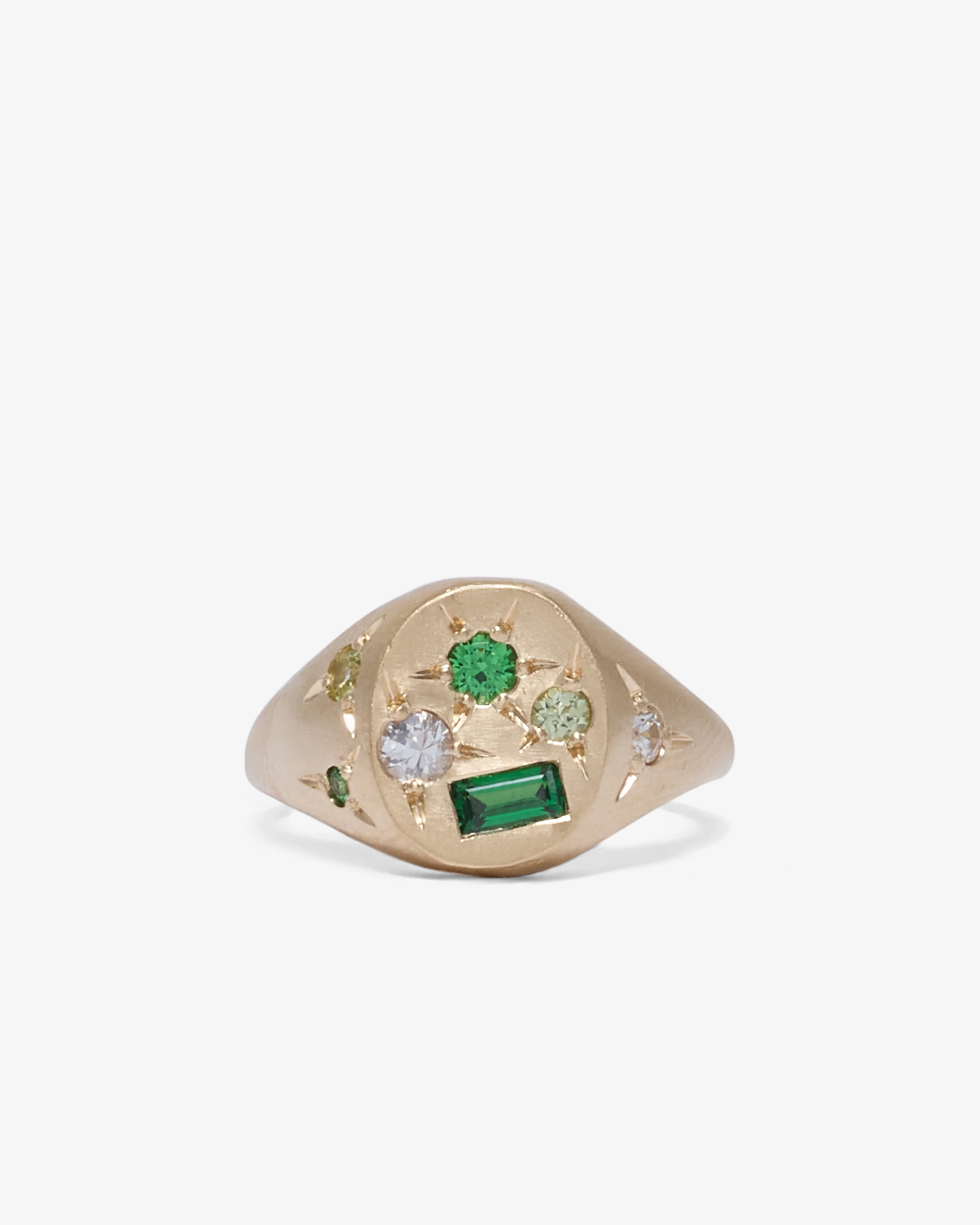 Seb Brown - Green Treasure Ring Gold - (Yellow Gold)