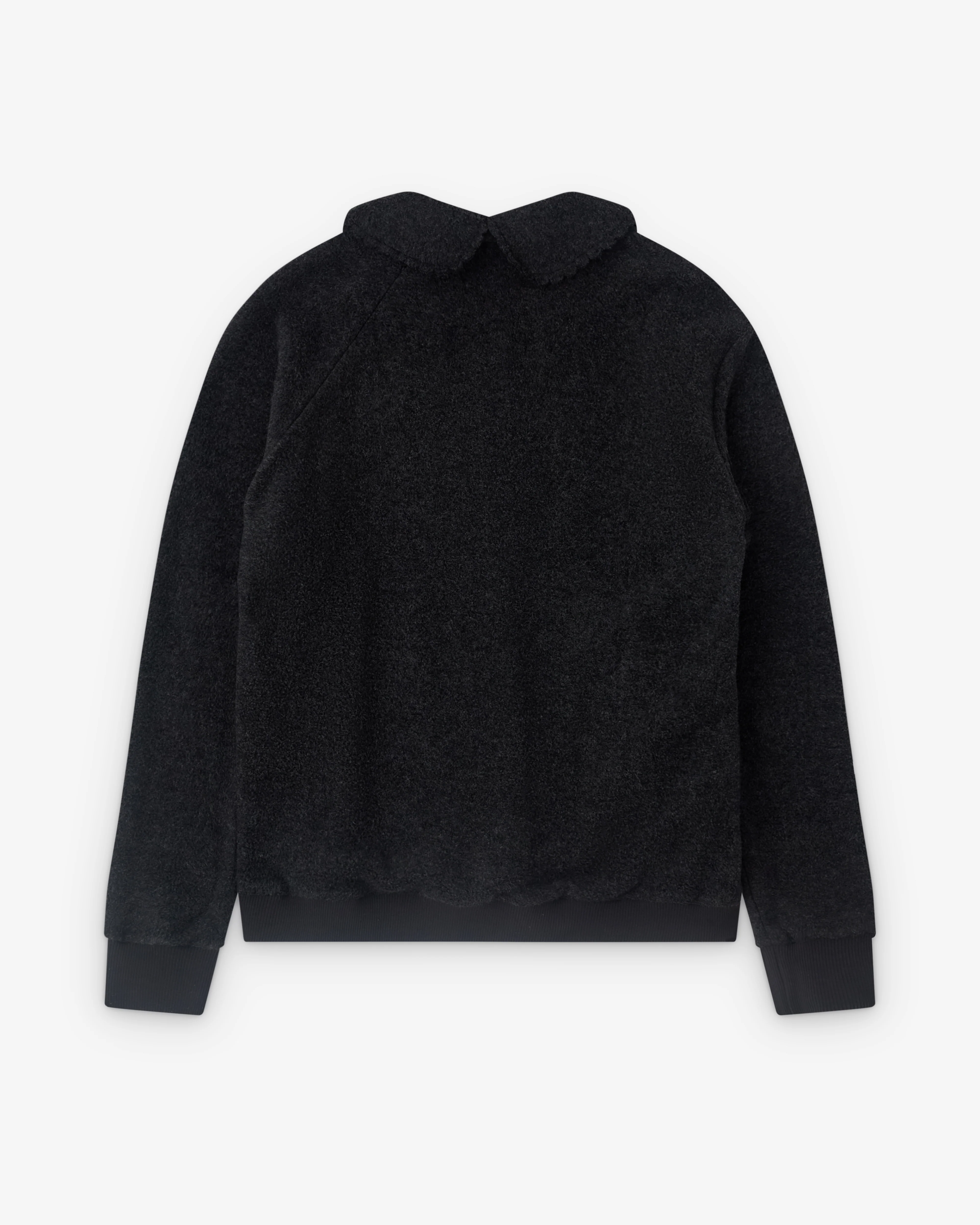 SHUSHU/TONG - Women’s Collared Sweatshirt - (Dark Grey) - Image 2
