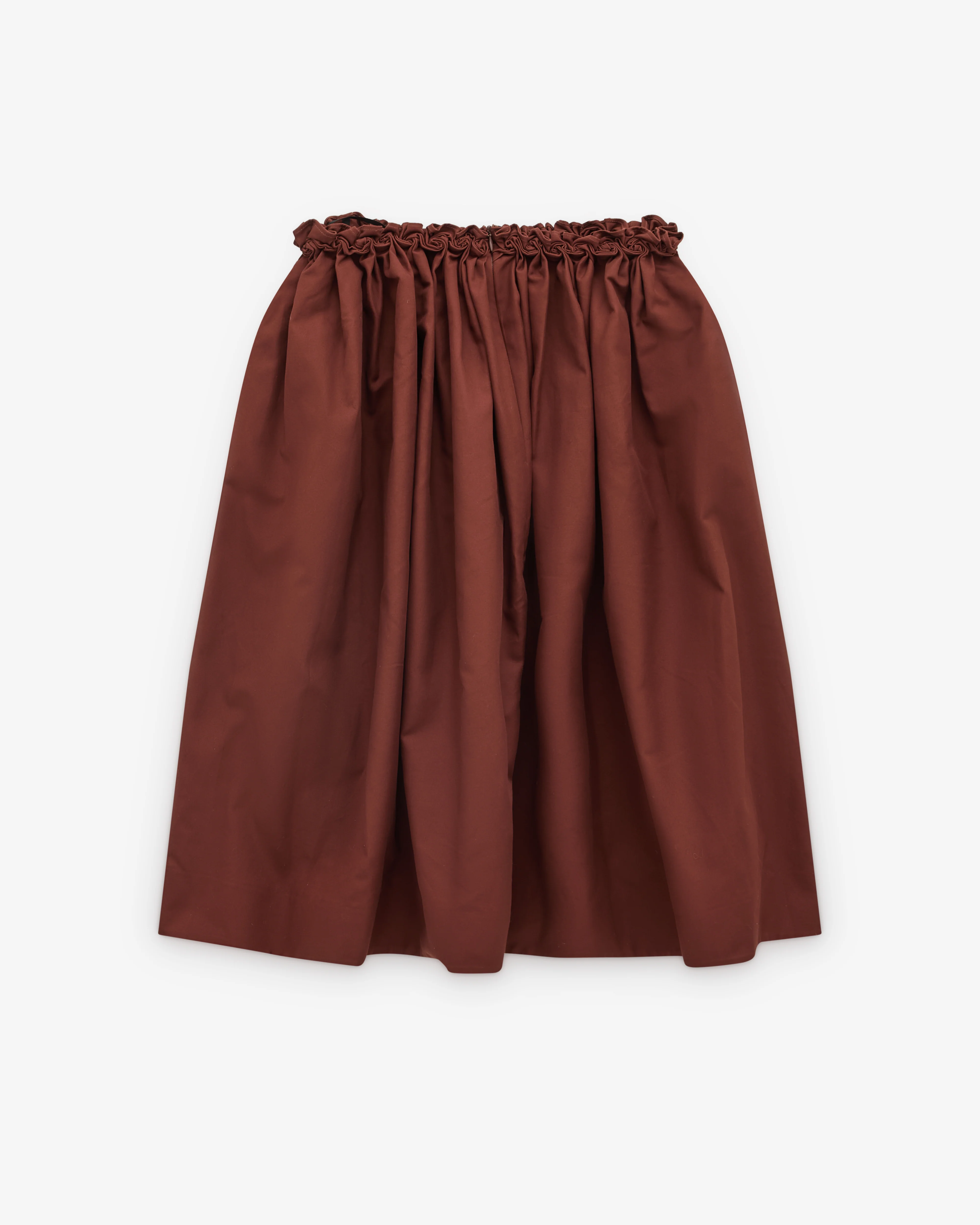 SHUSHU/TONG - Women’s Floral Waist Long Skirt - (Brown) - Image 2