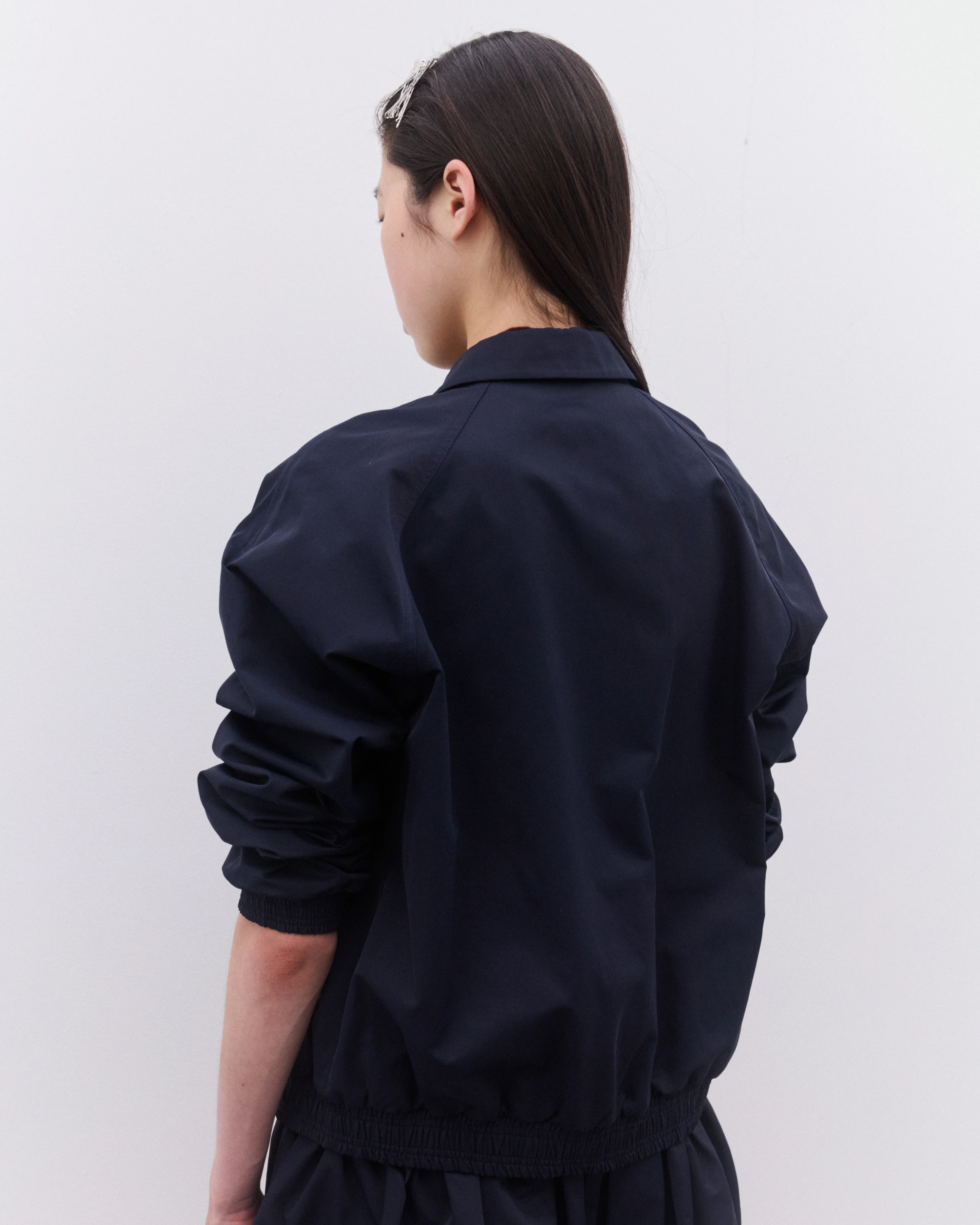SHUSHU/TONG - Women’s Tuck Detail Sport Jacket - (Navy) - Image 4