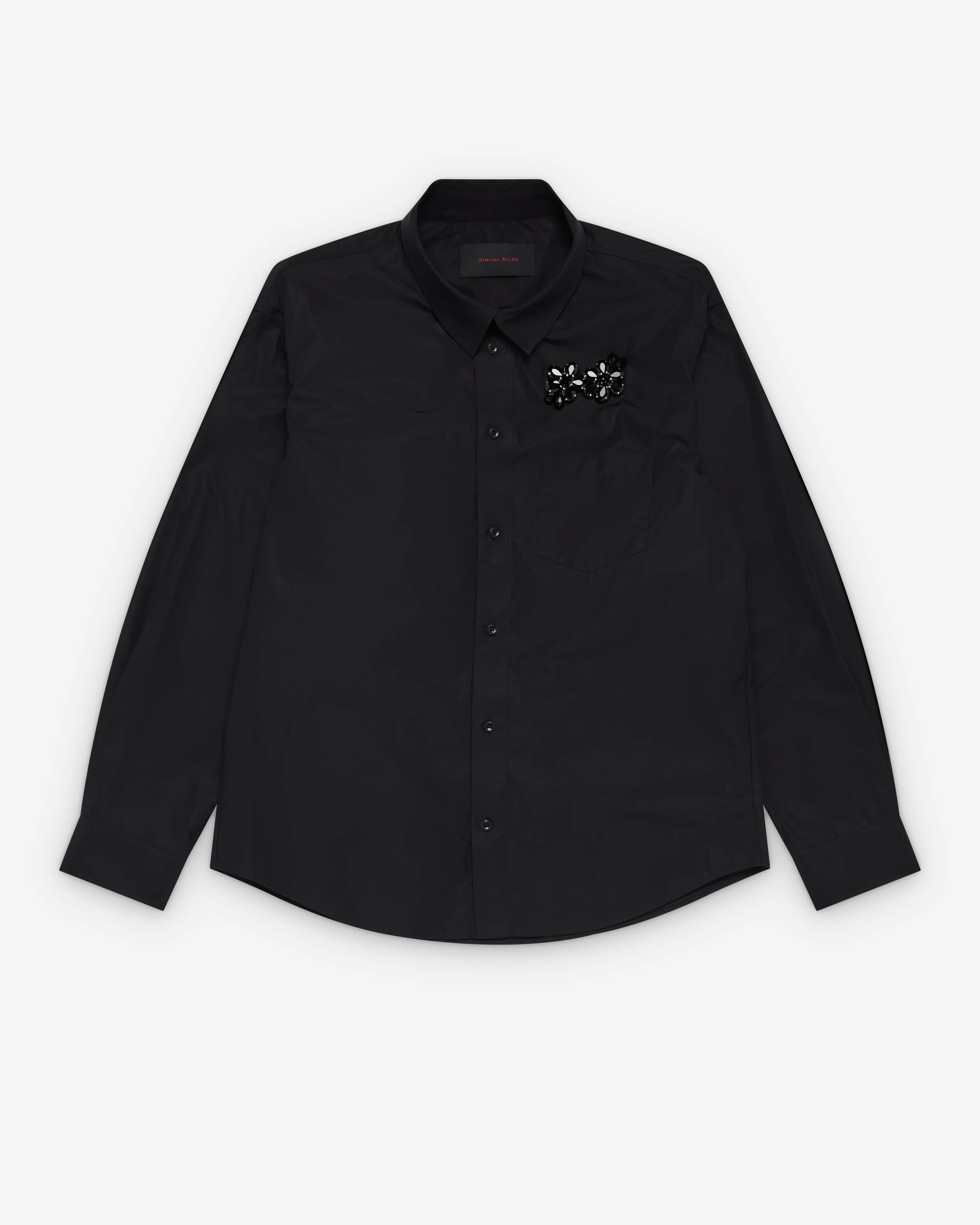 Simone Rocha - Men's Embellished Classic Shirt - (Black)