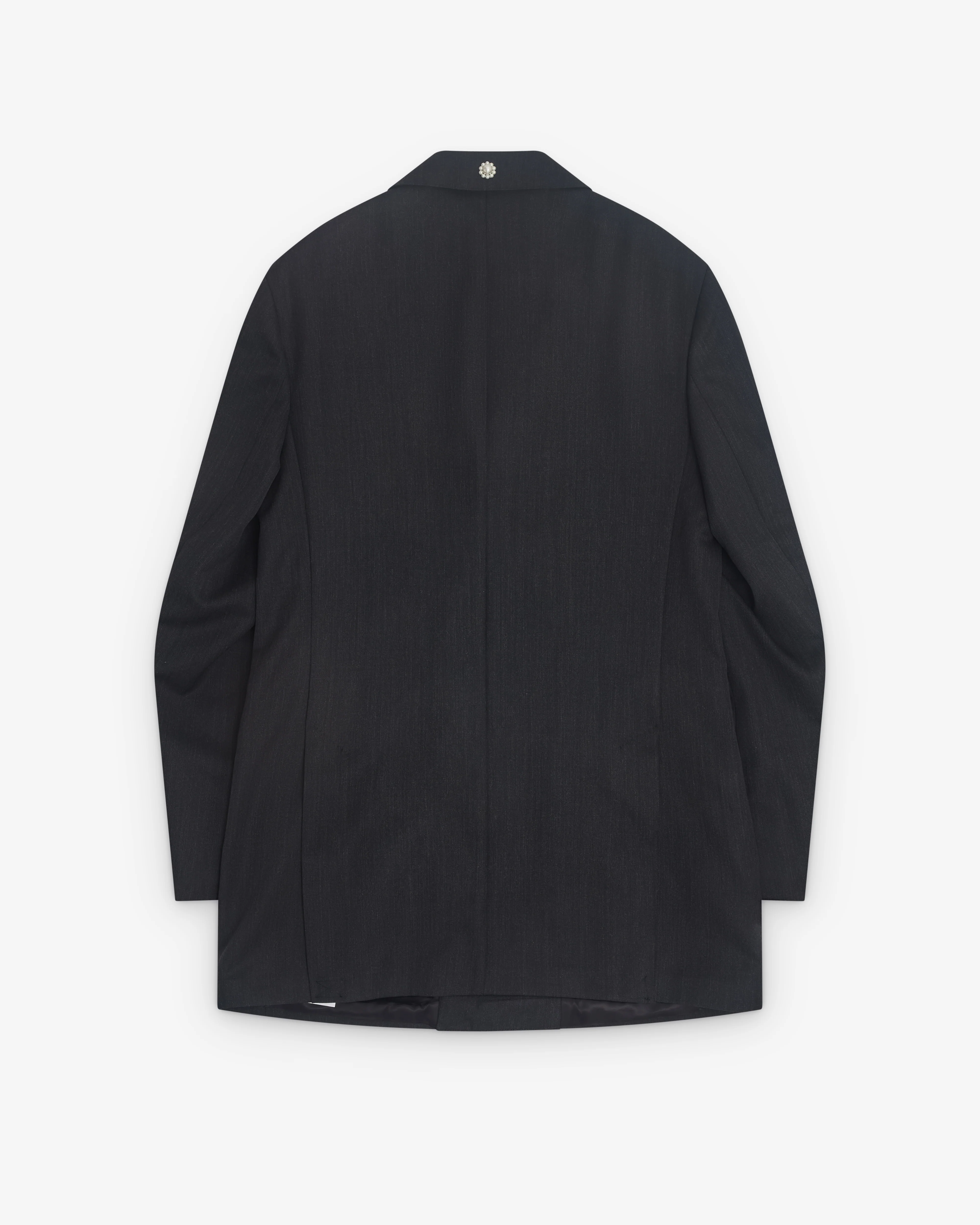 Simone Rocha - Men’s Double Breasted Jacket - (Charcoal) - Image 2