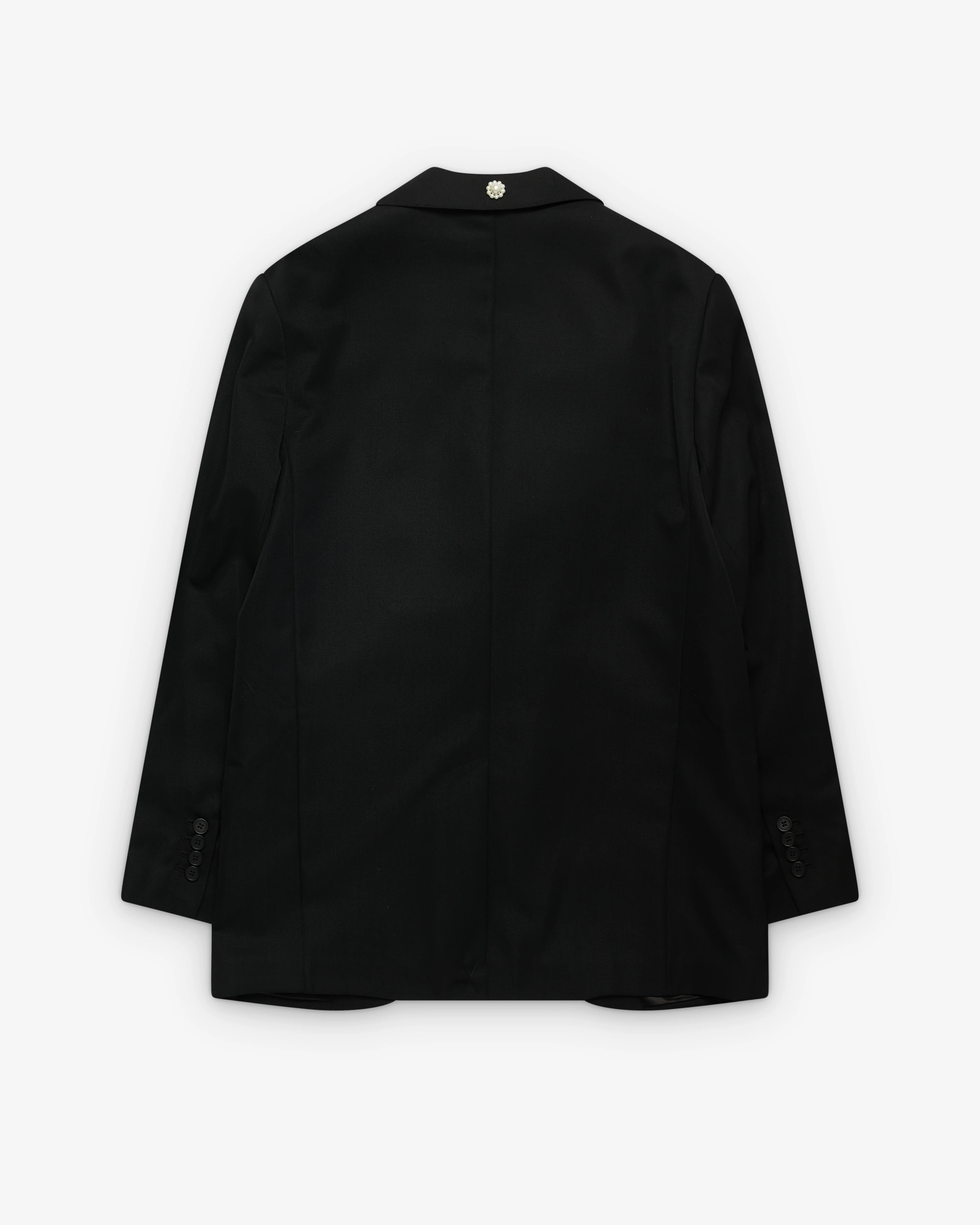 Simone Rocha - Men's Gathered Flower Sash Jacket - (Black) - Image 2