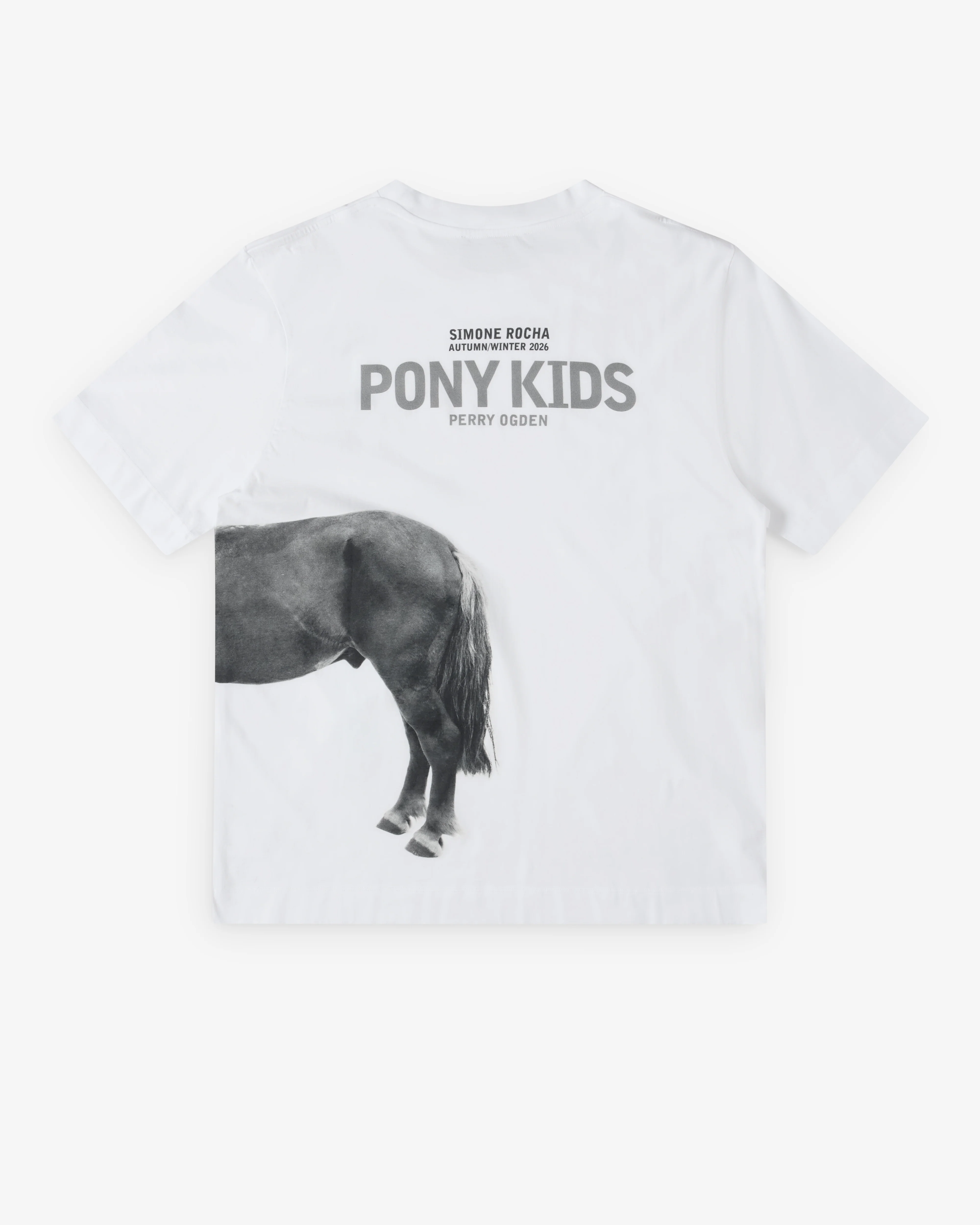 Simone Rocha  - Men's Pony Kid Print T-Shirt - (White) - Image 2