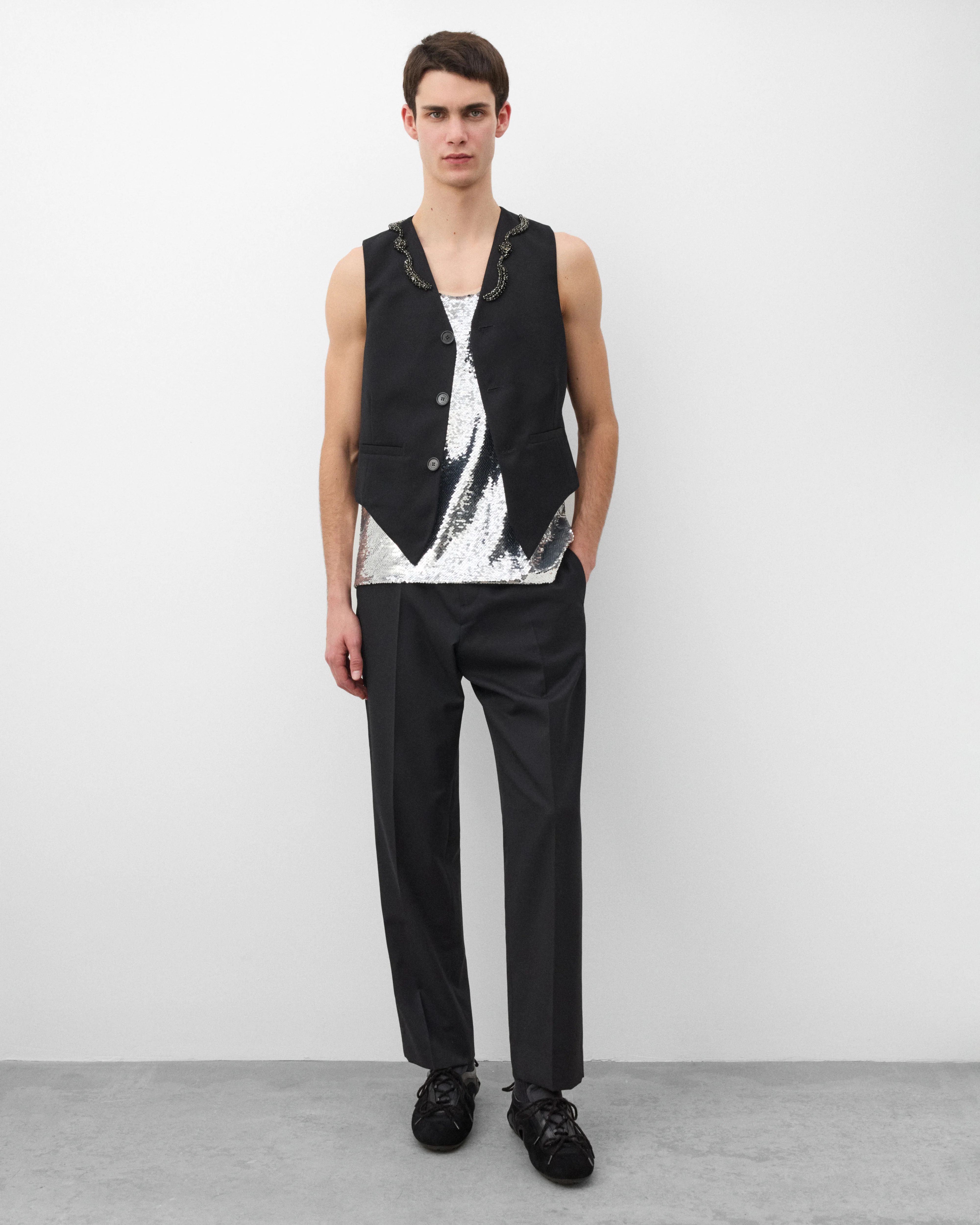 Simone Rocha - Men's Prince Charming Vest - (Silver) - Image 6