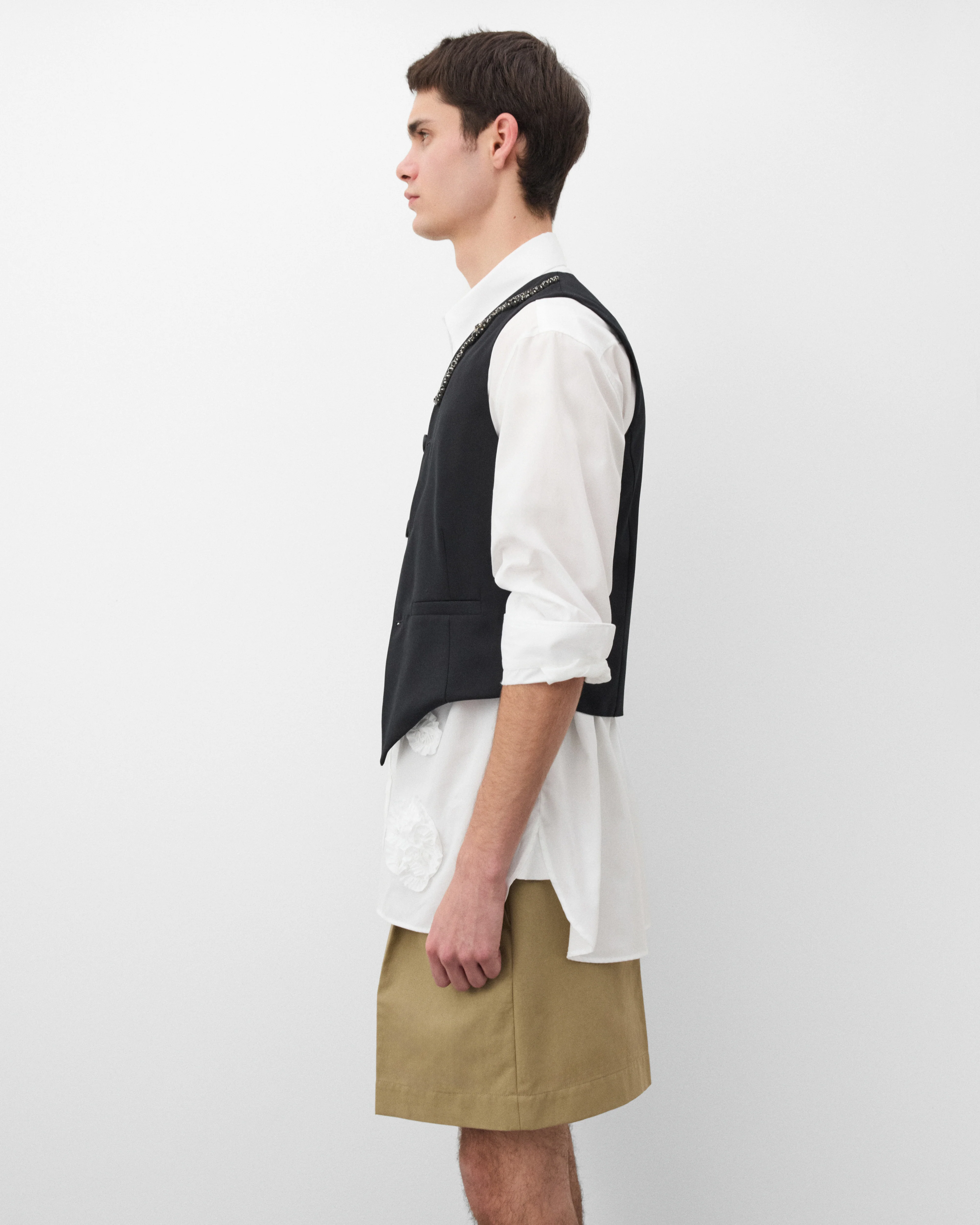 Simone Rocha - Men's Tailored Waistcoat - (Black) - Image 4