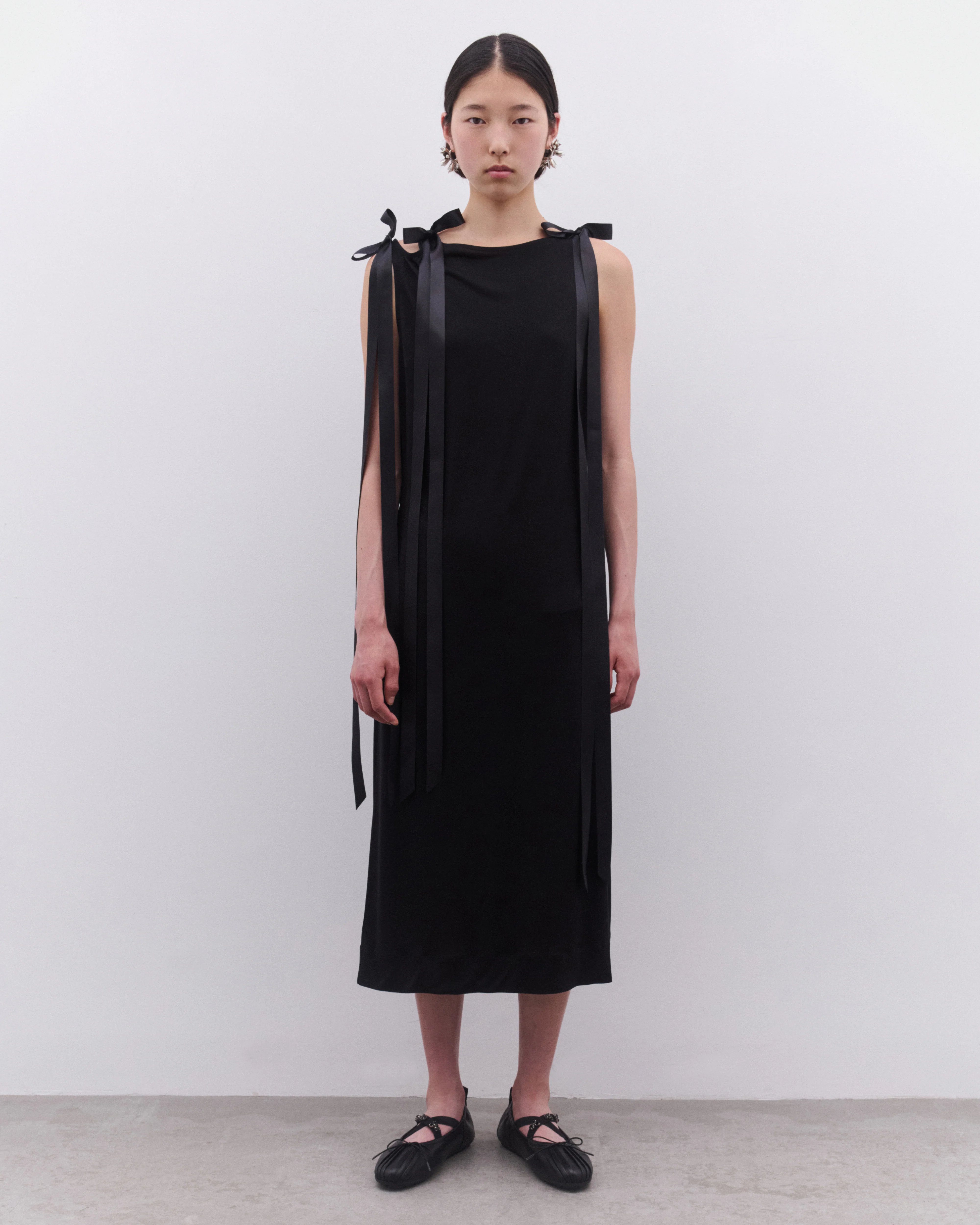 Simone Rocha - Women’s Ribbon Strap Dress - (Black) - Image 3