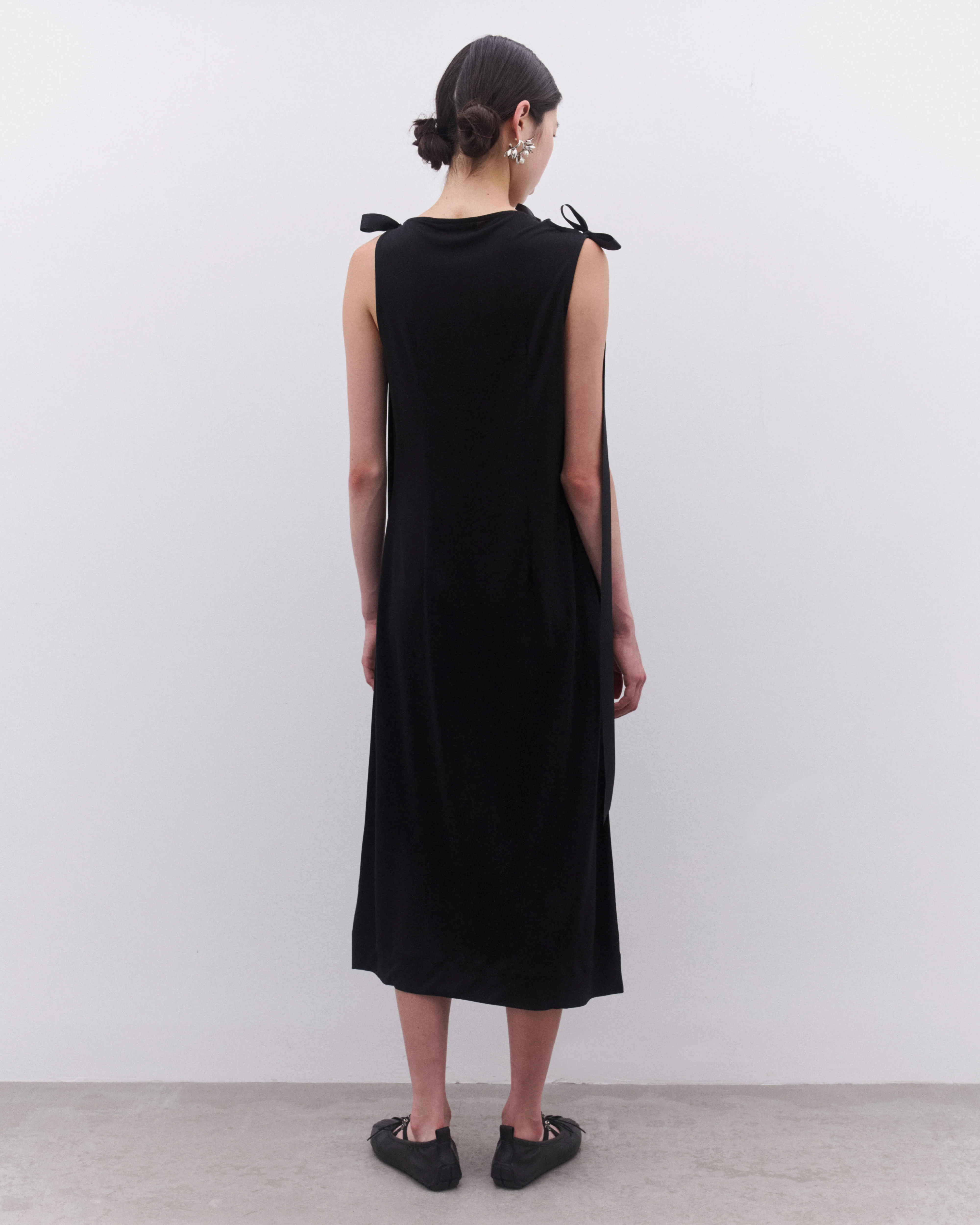 Simone Rocha - Women’s Ribbon Strap Dress - (Black) - Image 5
