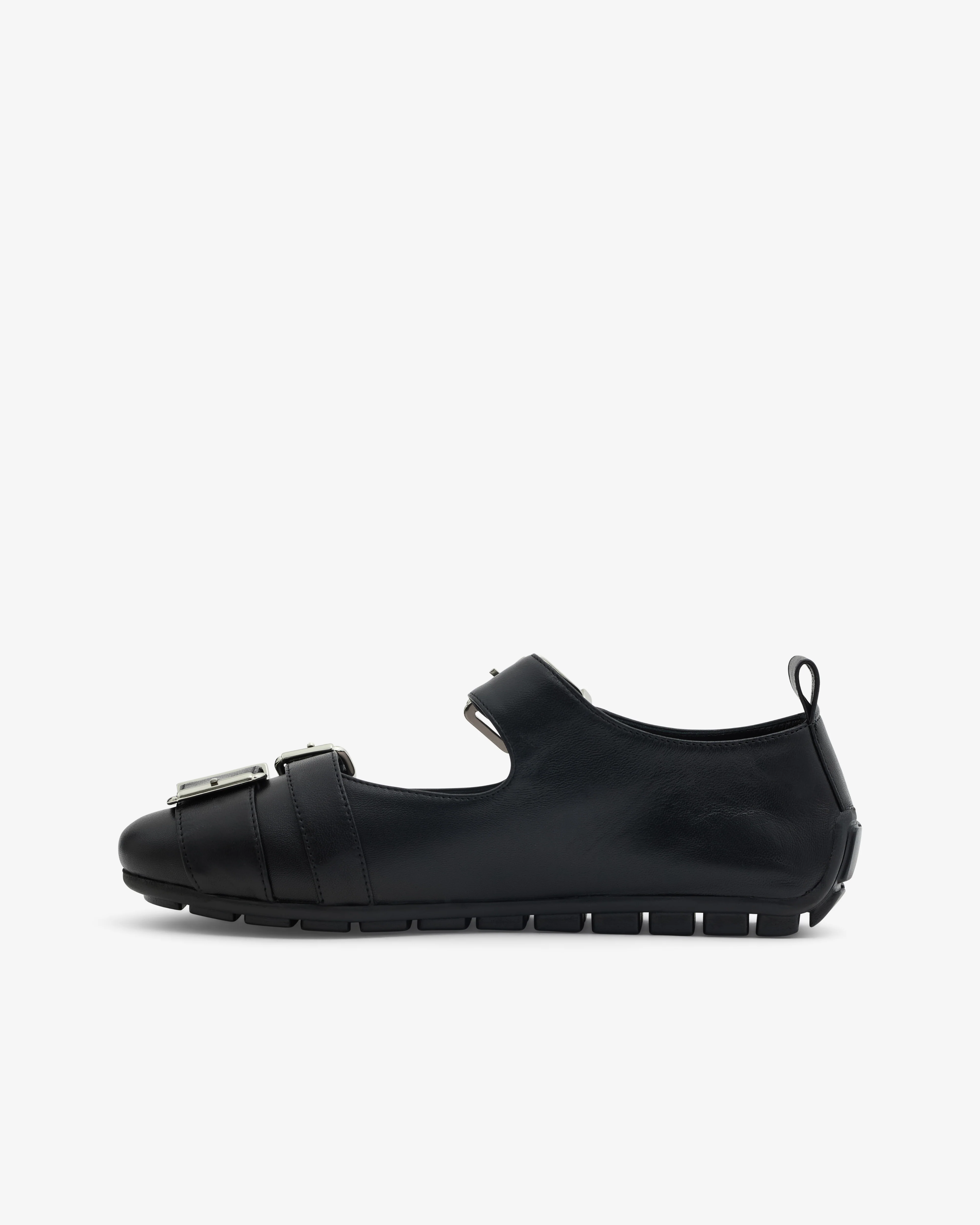 Simone Rocha - Women’s Buckle Ballerina Shoes - (Black) - Image 3