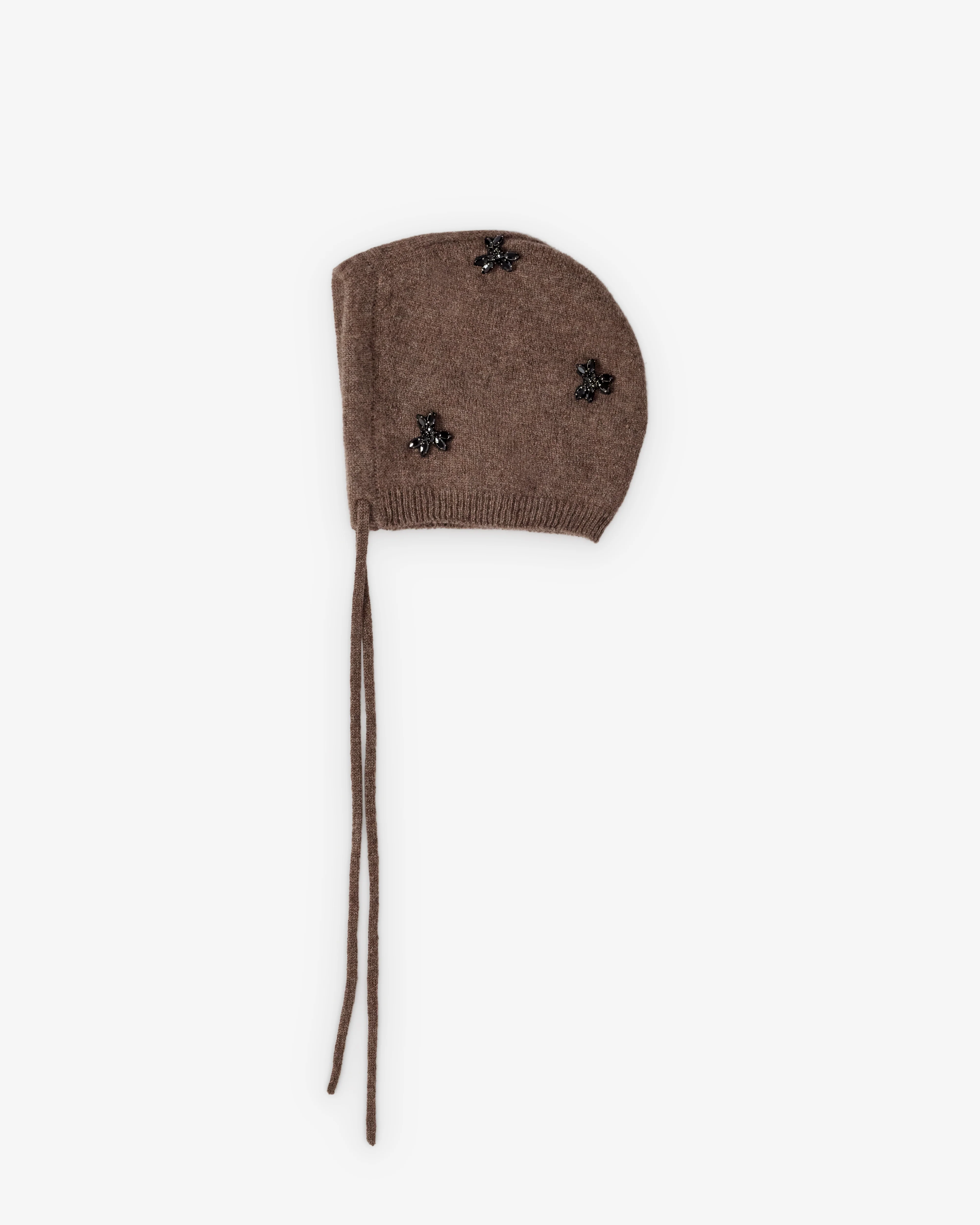 Simone Rocha  - Women's Cashmere Bonnet - (Peat/Jet) - Image 2
