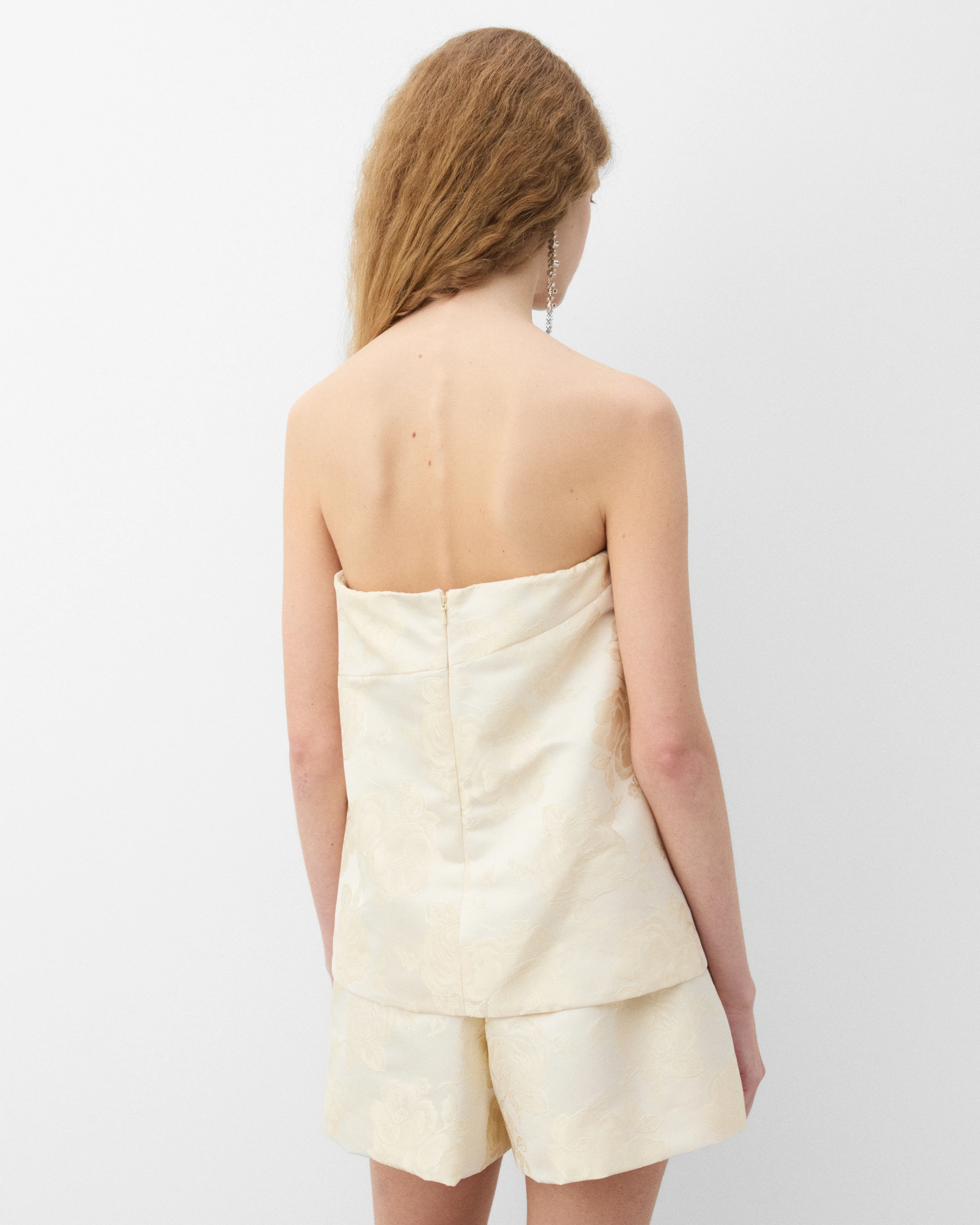 Simone Rocha - Women's Gathered Flower Sash Top - (Cream) - Image 5