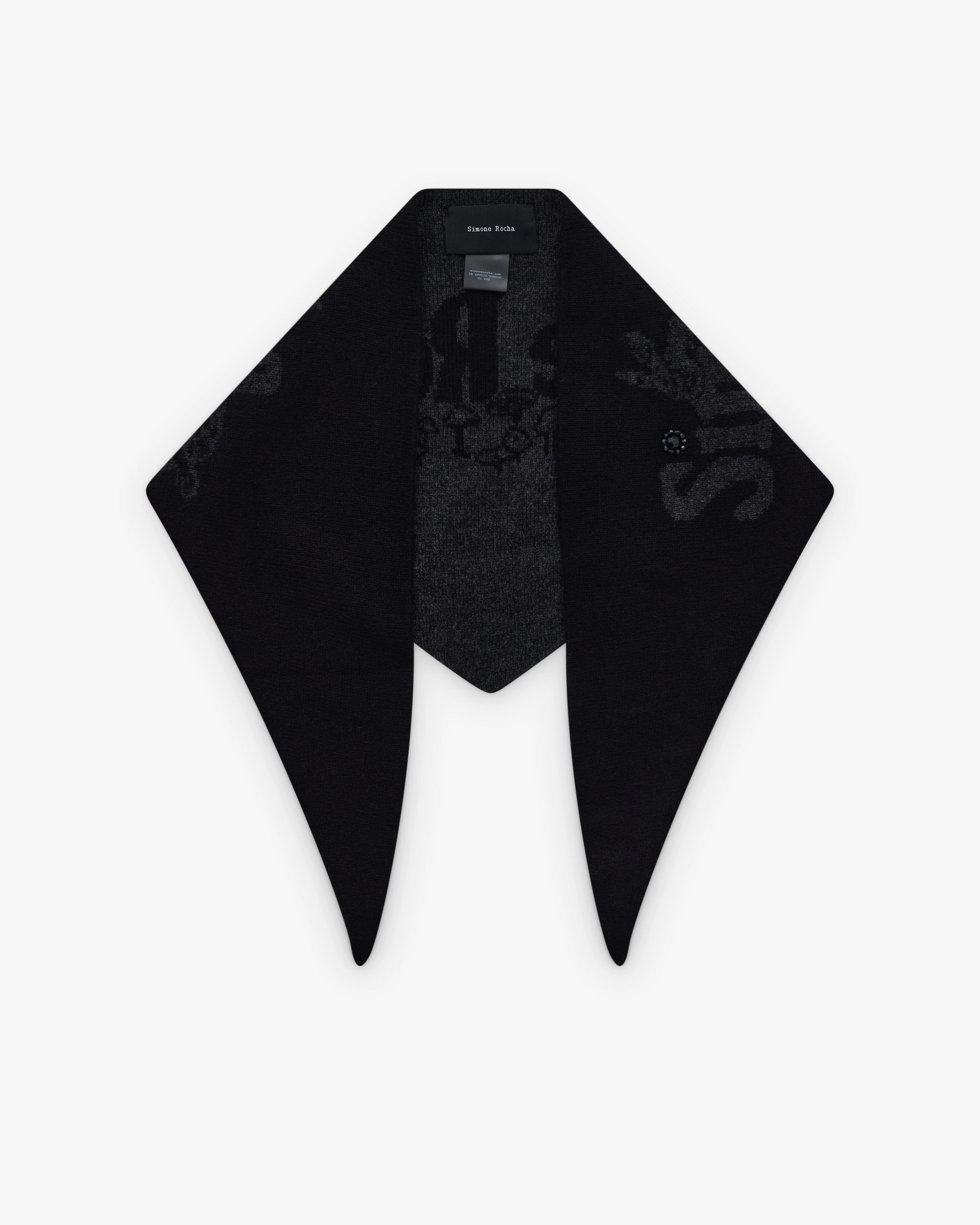 Simone Rocha - Women’s Graphic Logo Knit Neckerchief - (Black)