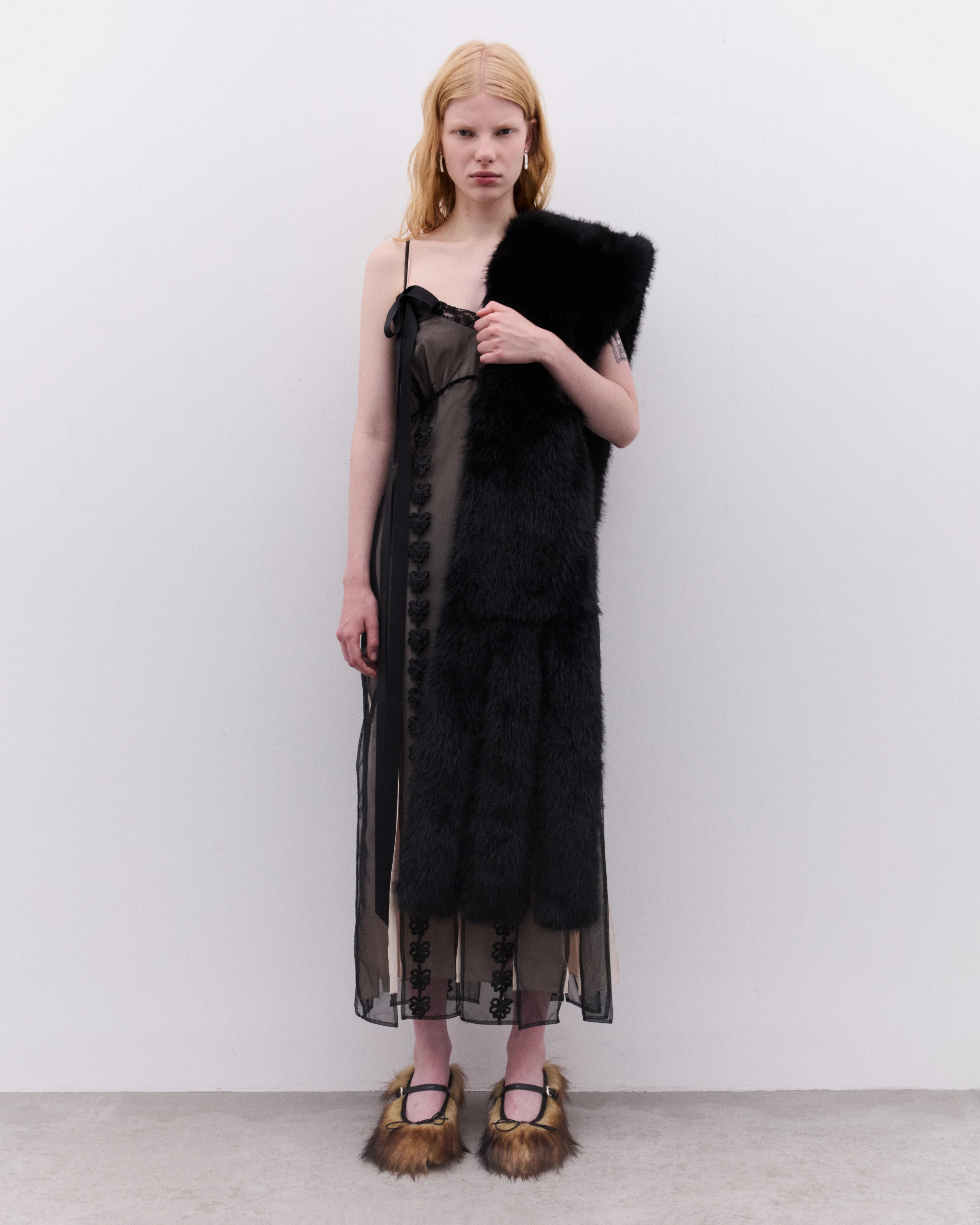 Simone Rocha - Women’s Hip Detail Draped Bind Dress - (Black) - Image 6