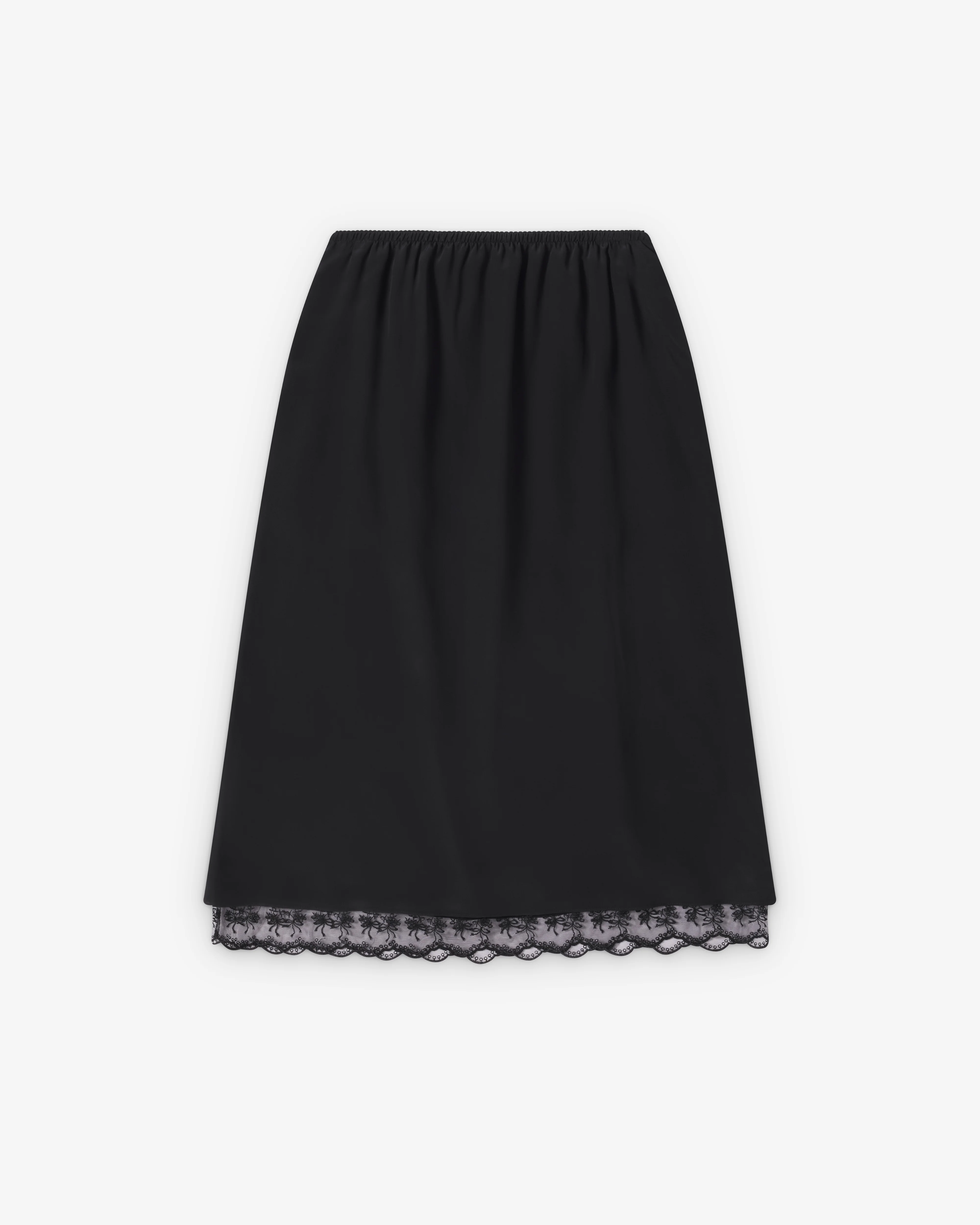 Simone Rocha  - Women's Lace Trim Negligee Skirt - (Black) - Image 2