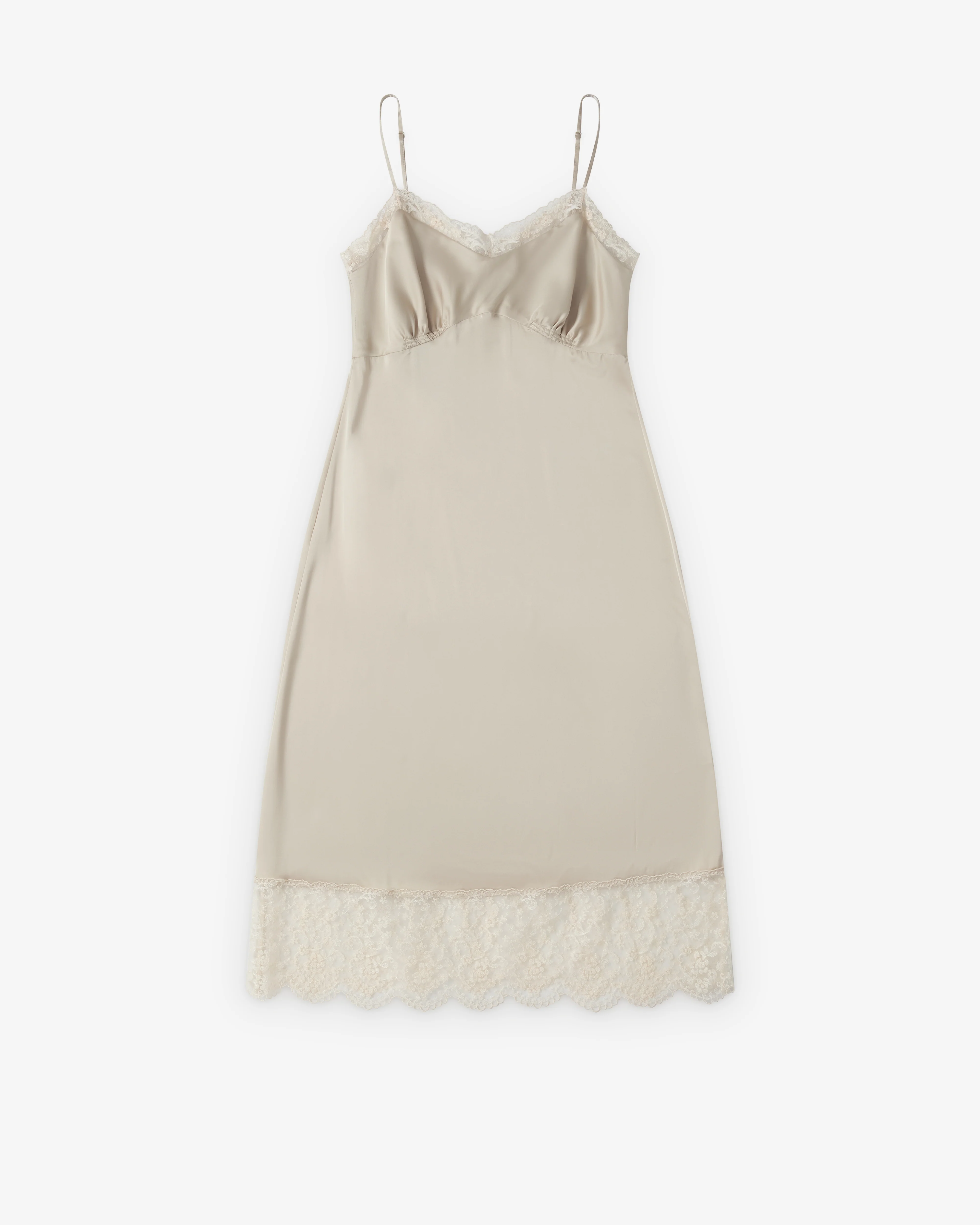 Simone Rocha - Women's Lace Trim Slip Dress - (Oyster)