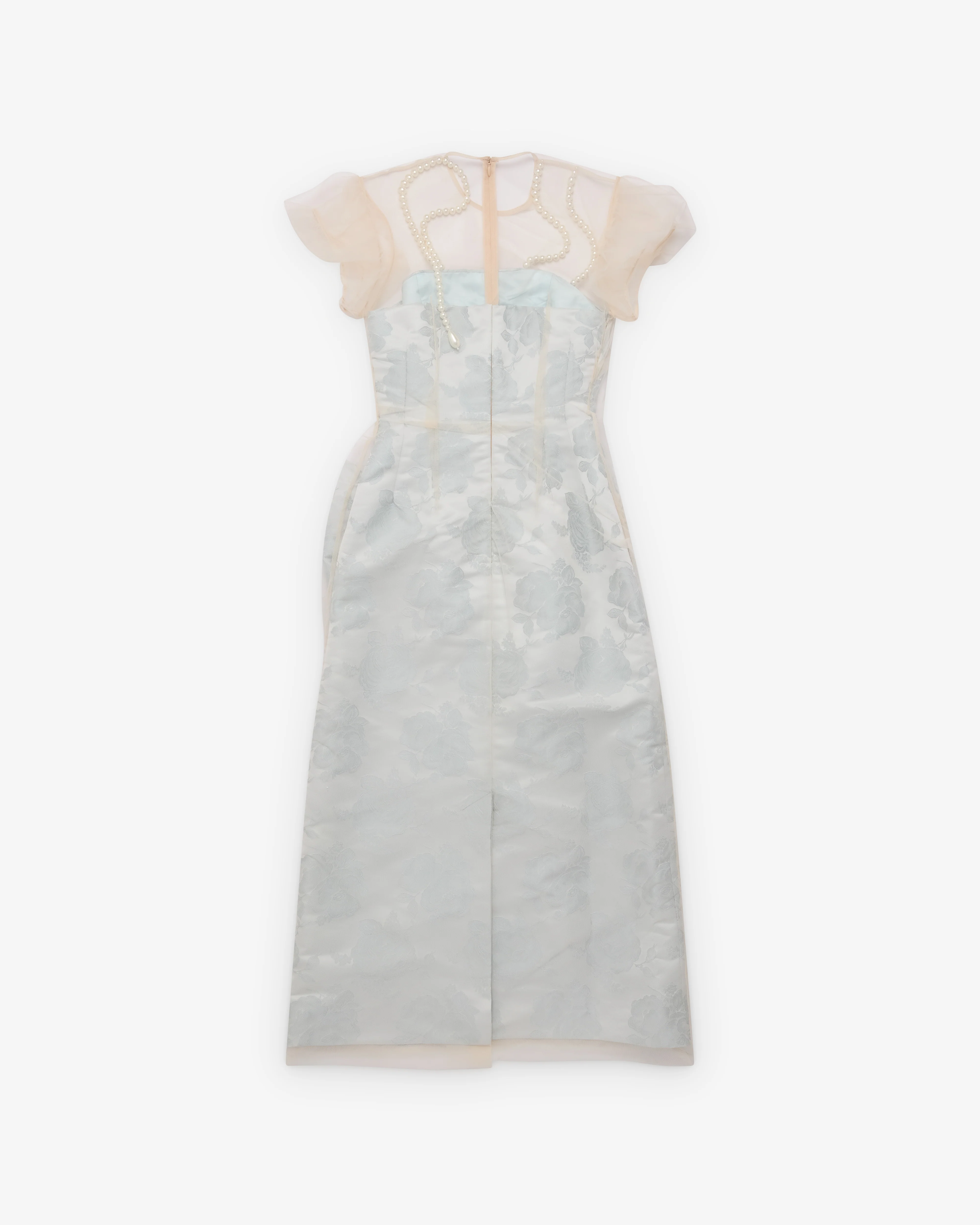 Simone Rocha - Women's Layered Gathered Flower Sash Dress - (Duck Egg) - Image 2