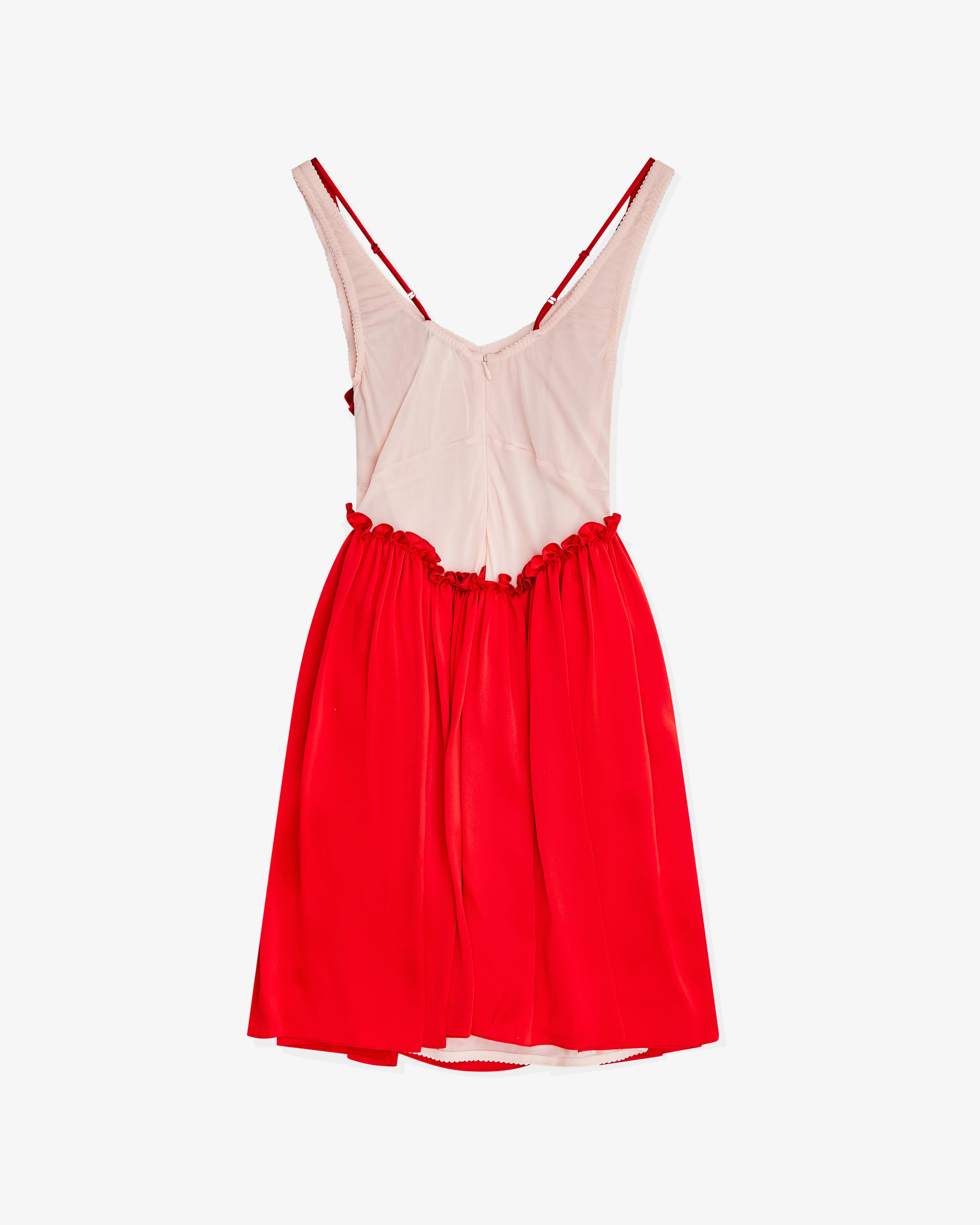 Simone Rocha - Satin Patchwork Ballet Dress - (Nude/Red) - Image 2