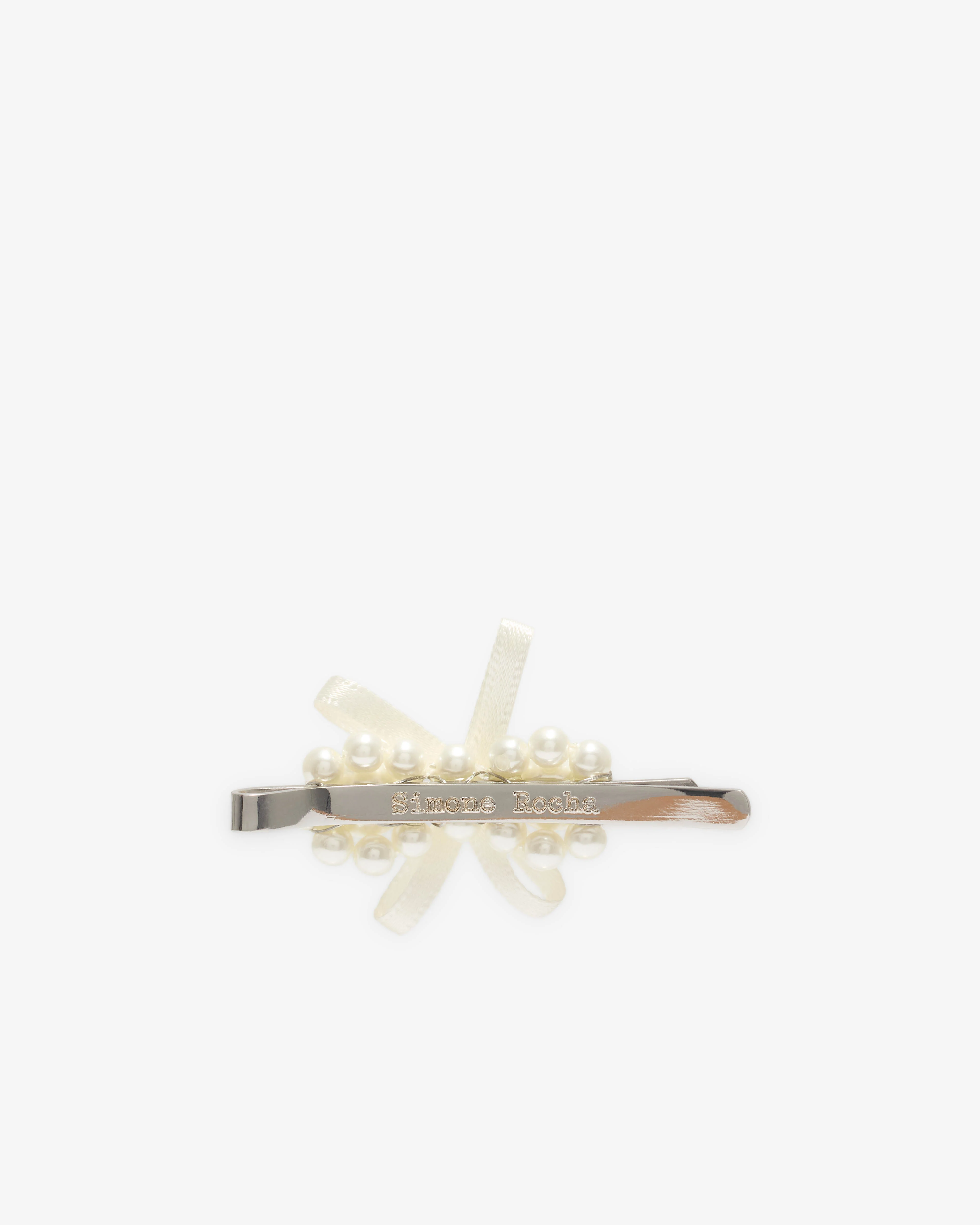Simone Rocha - Women’s Petite Bow Detail Mini Flower - (Pearl) - Image 2