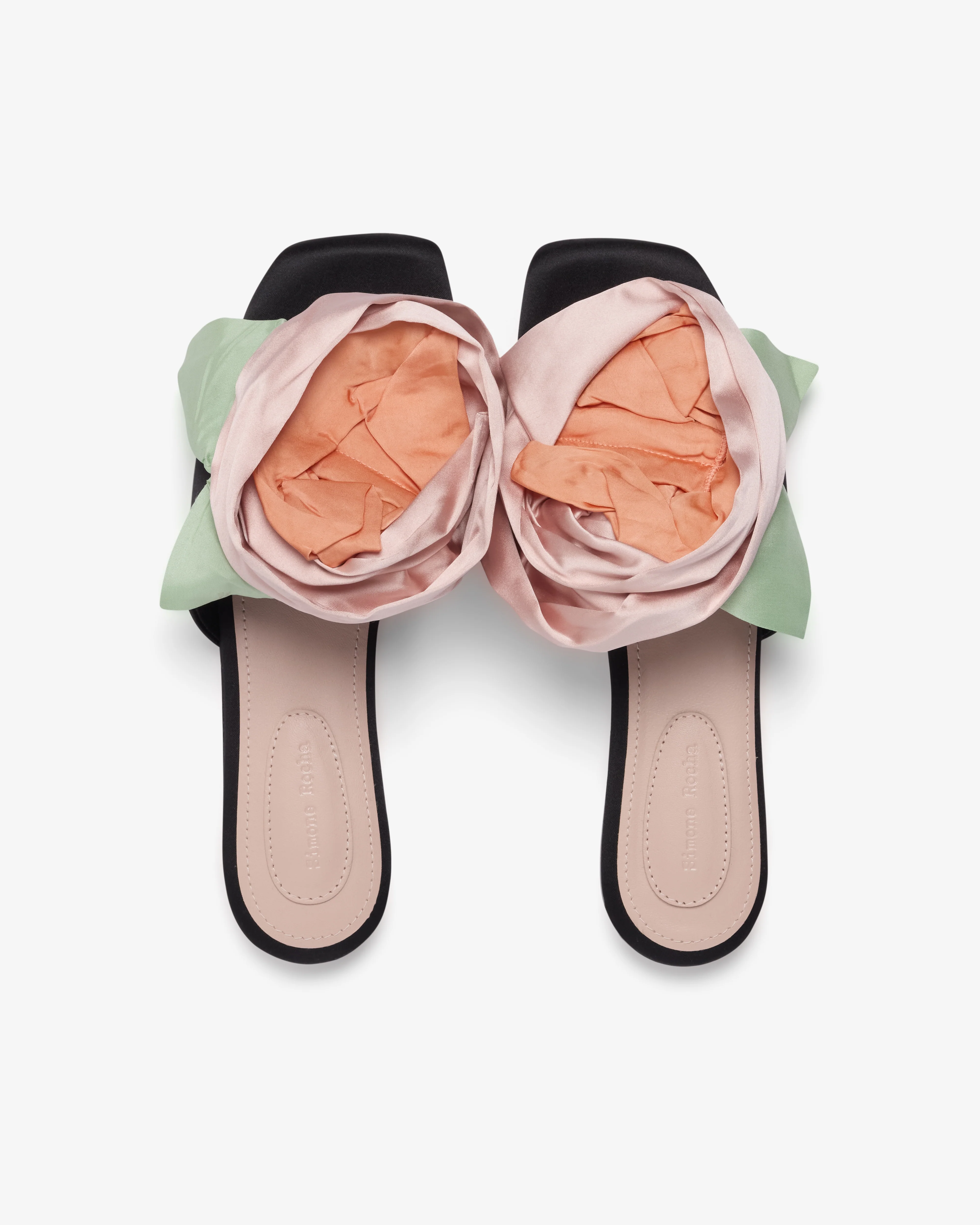 Simone Rocha - Women's Pressed Rosette Slide - (Black/Floral) - Image 5