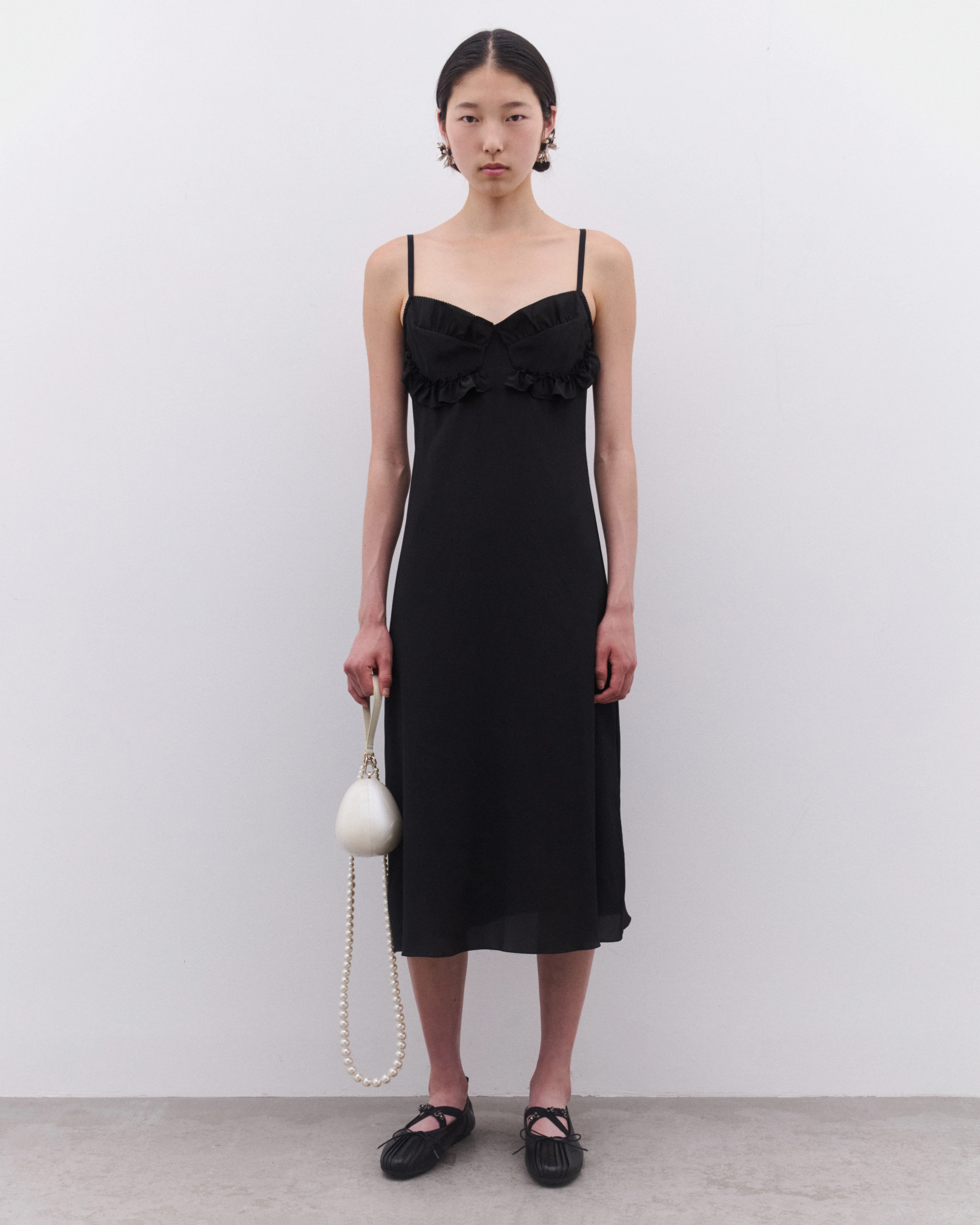 Simone Rocha - Women’s Ruffle Dress - (Black) - Image 3
