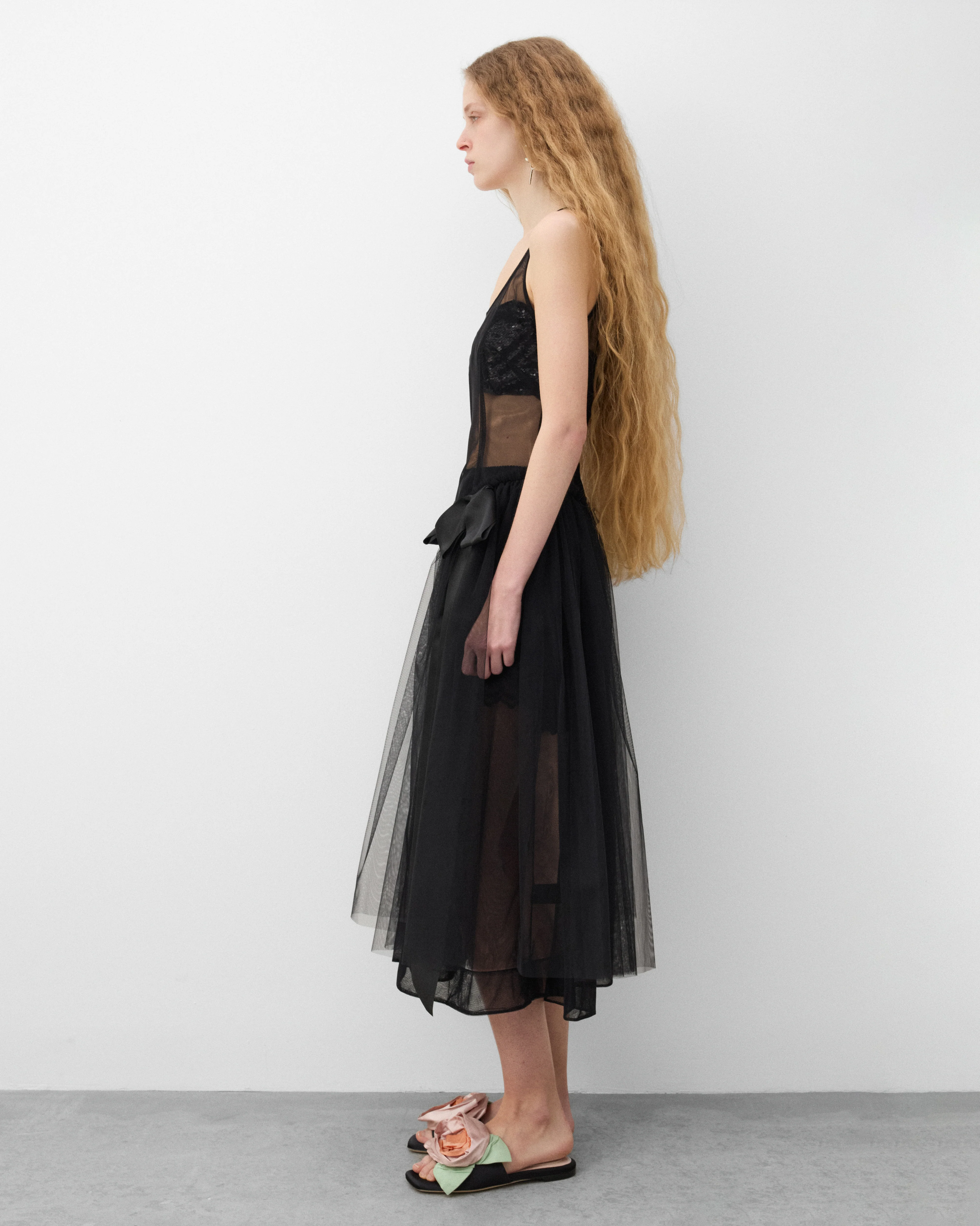 Simone Rocha - Women's Sculpted Bow Sash Dress - (Black) - Image 4