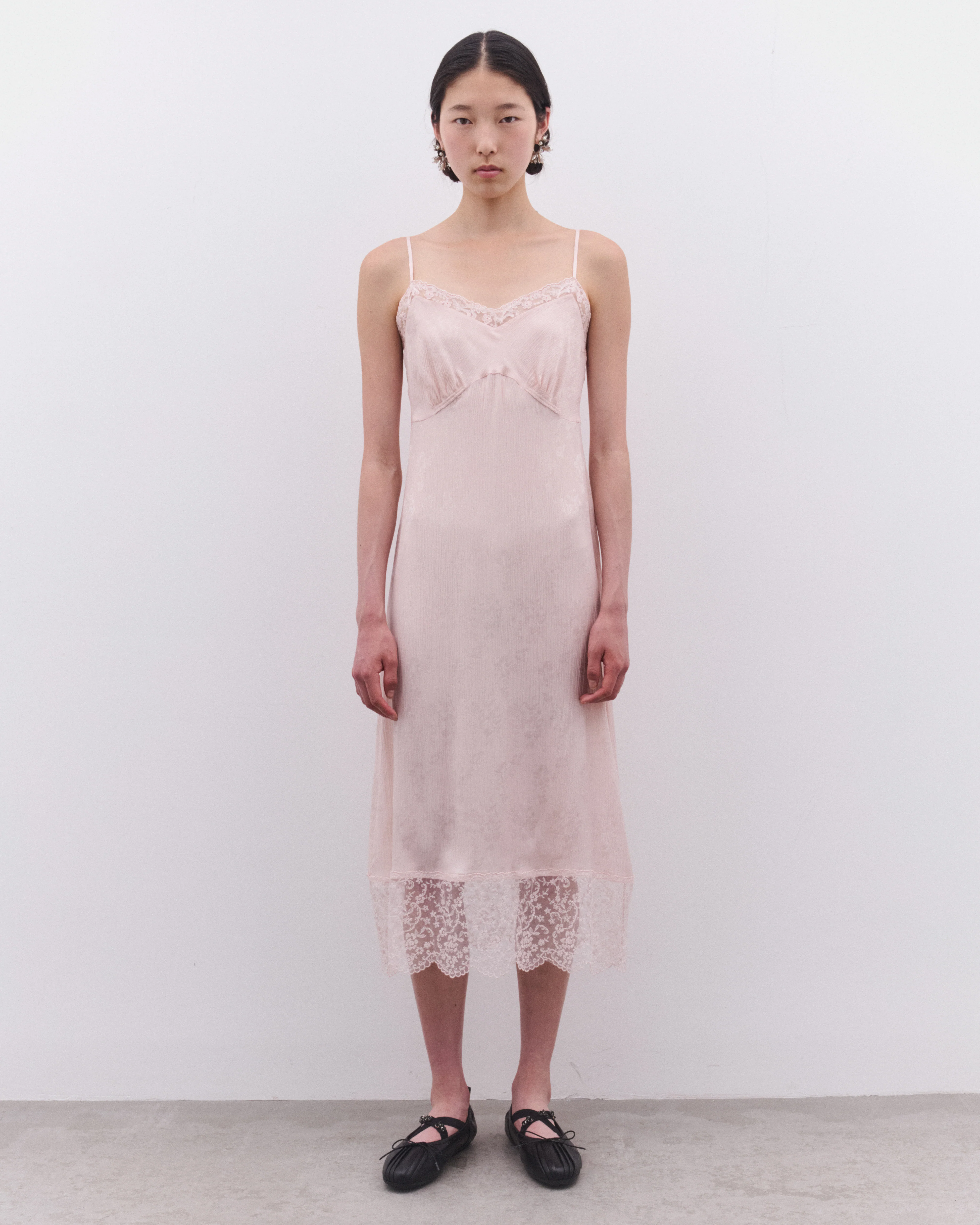 Simone Rocha - Women’s Lace Trim Slip Dress - (Blush) - Image 3