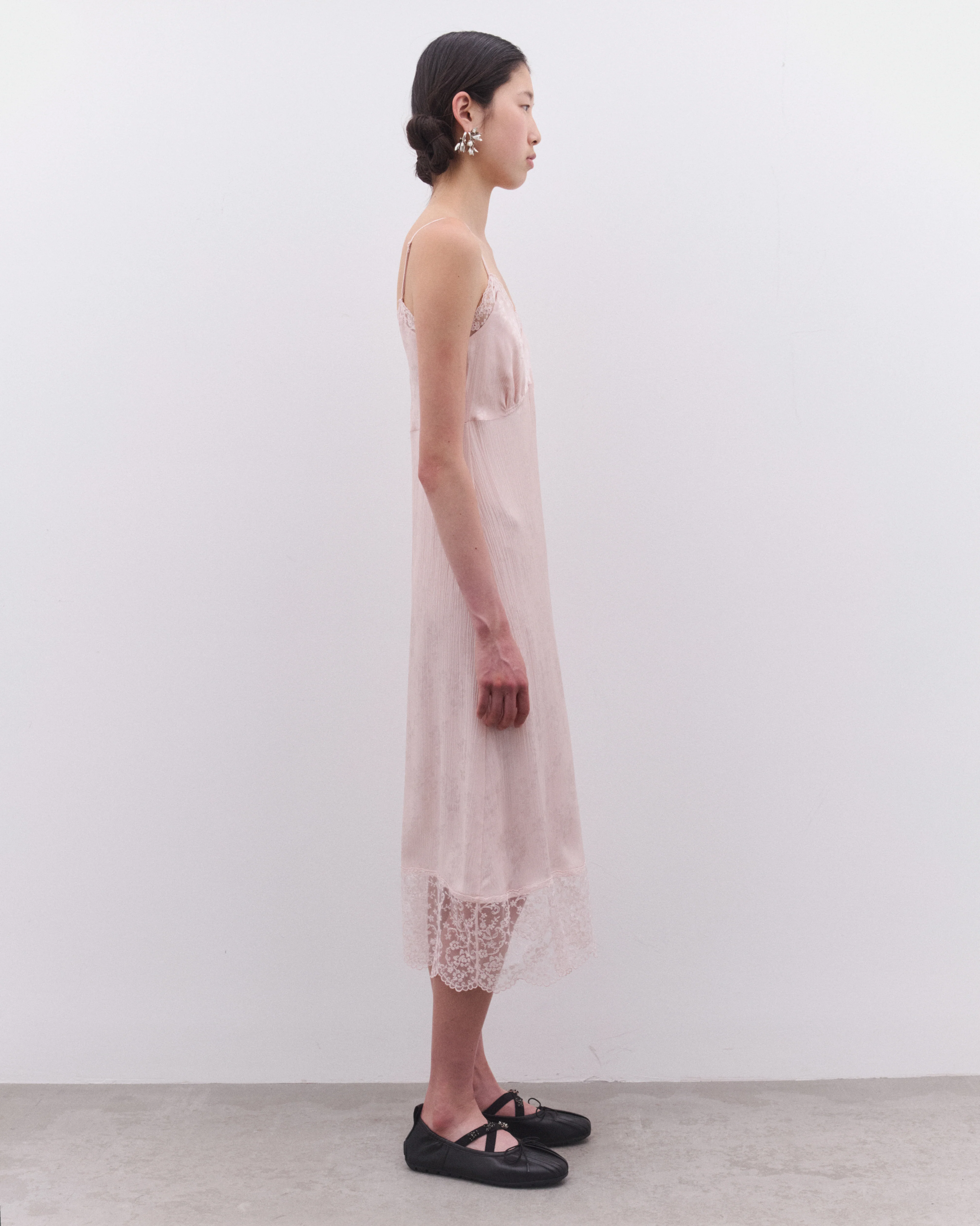 Simone Rocha - Women’s Lace Trim Slip Dress - (Blush) - Image 4