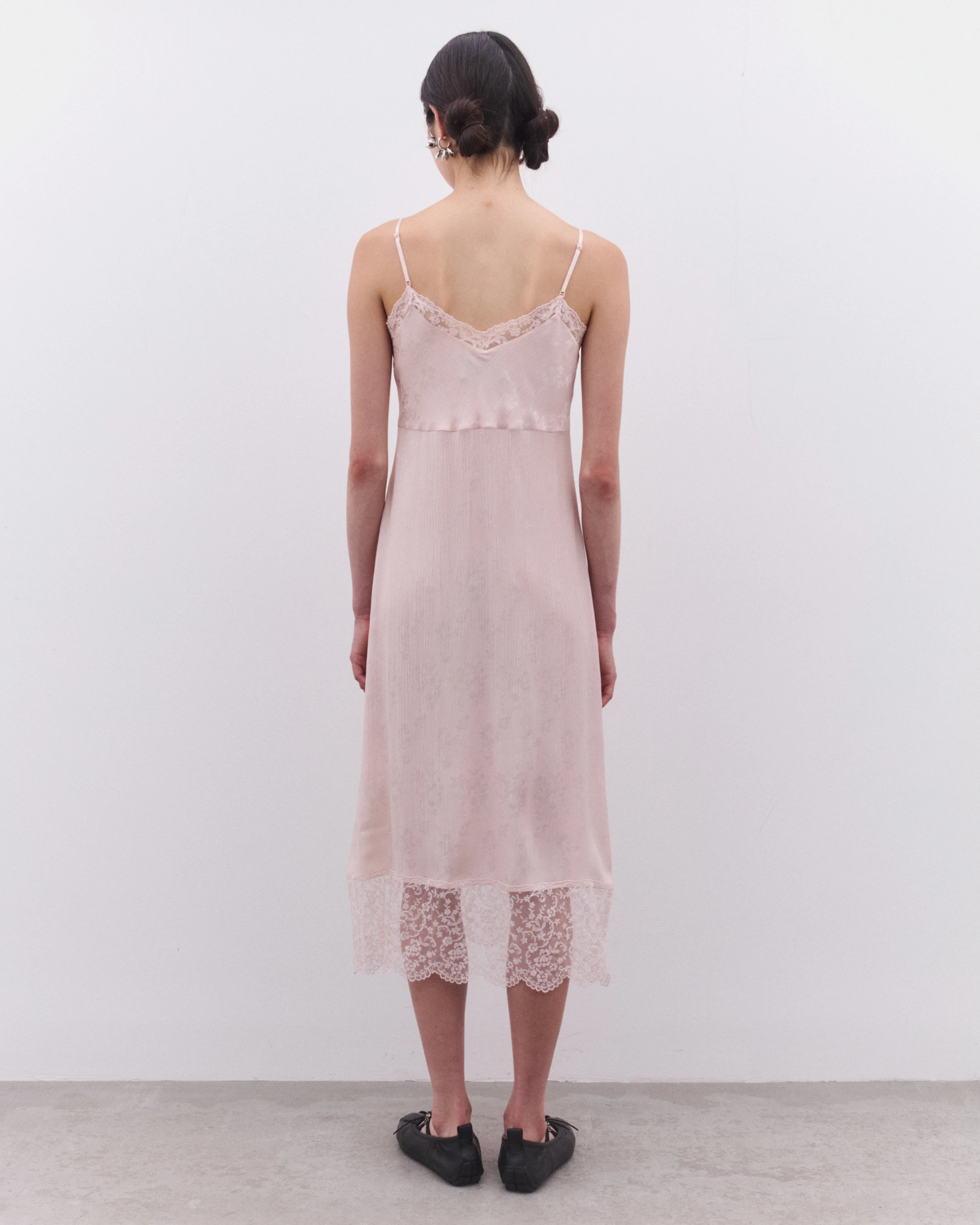 Simone Rocha - Women’s Lace Trim Slip Dress - (Blush) - Image 5