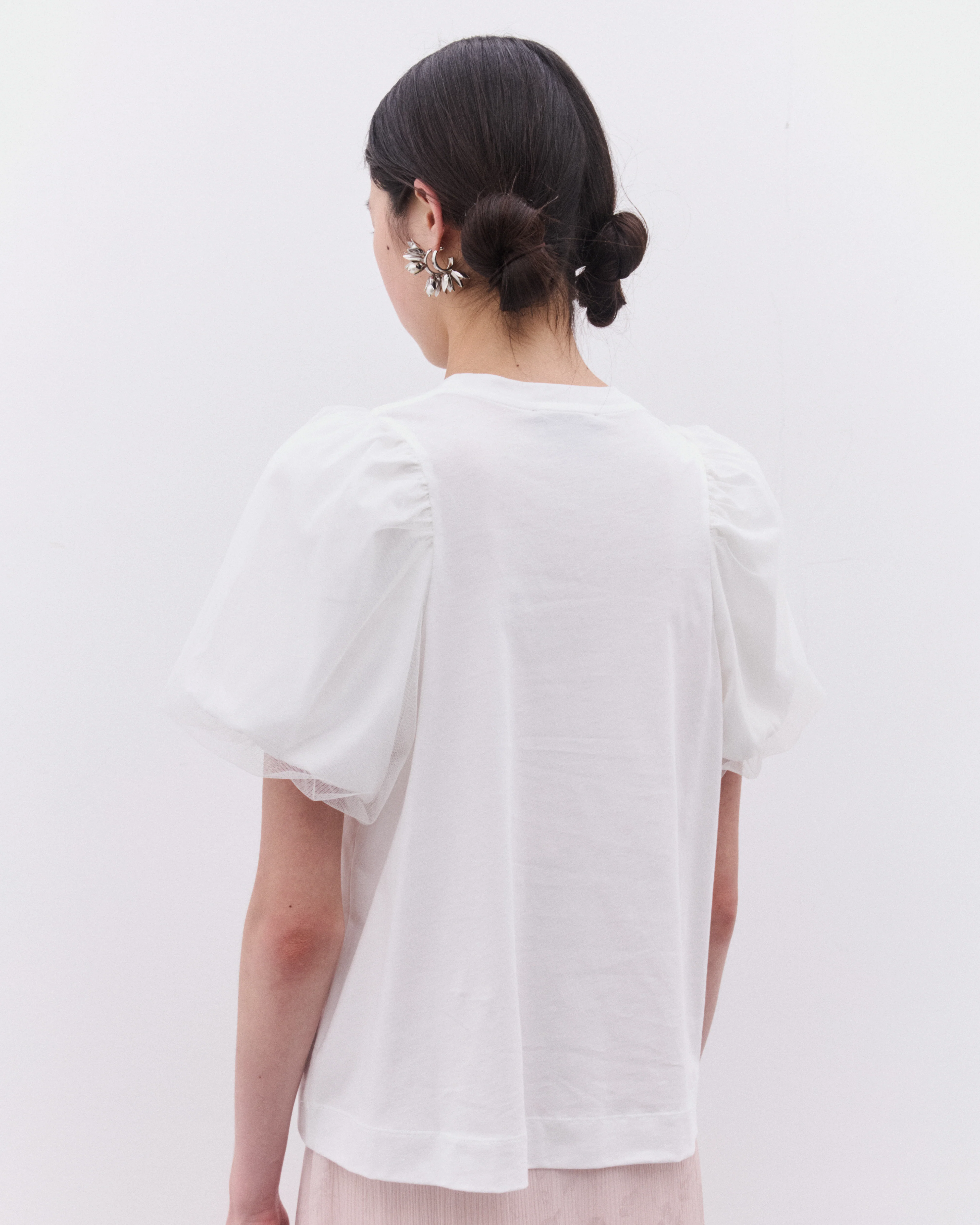 Simone Rocha - Women’s Puff Sleeve T-Shirt - (White) - Image 5