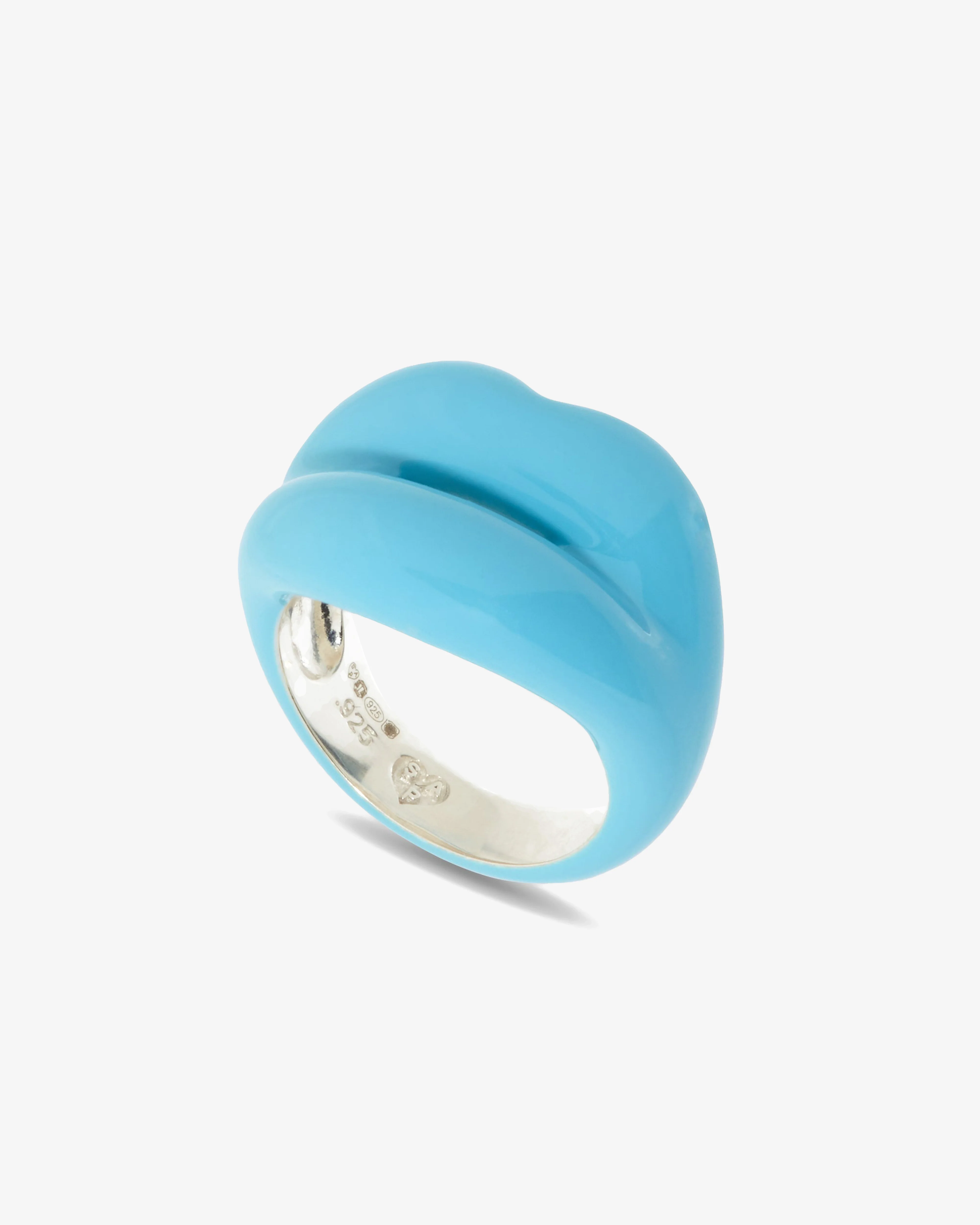 Solange - Pastel Blue Hotlips Ring - Image 2