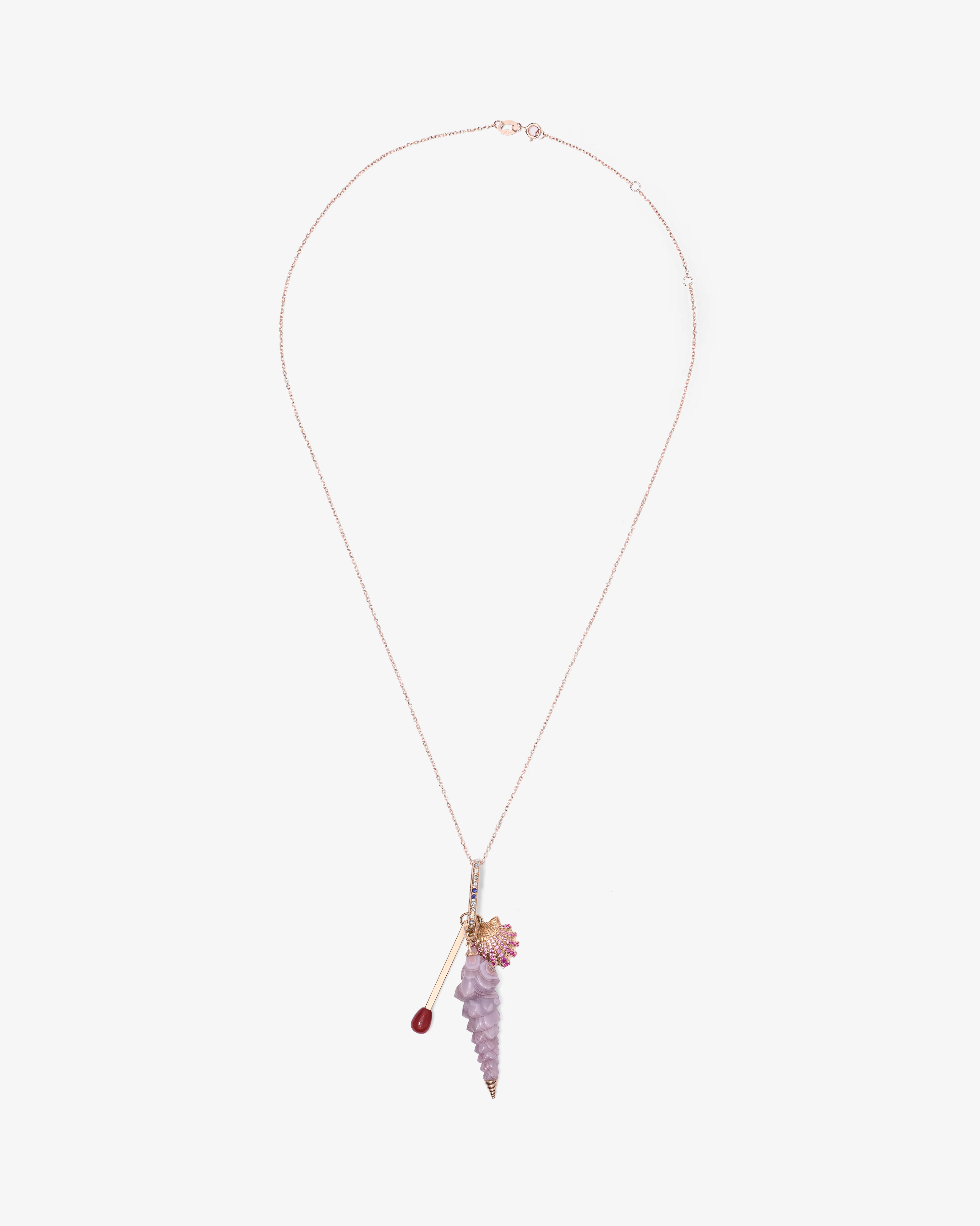 Sophie Gardner - Women’s Ombre Pink Sapphire Scallop - (Gold) - Image 2