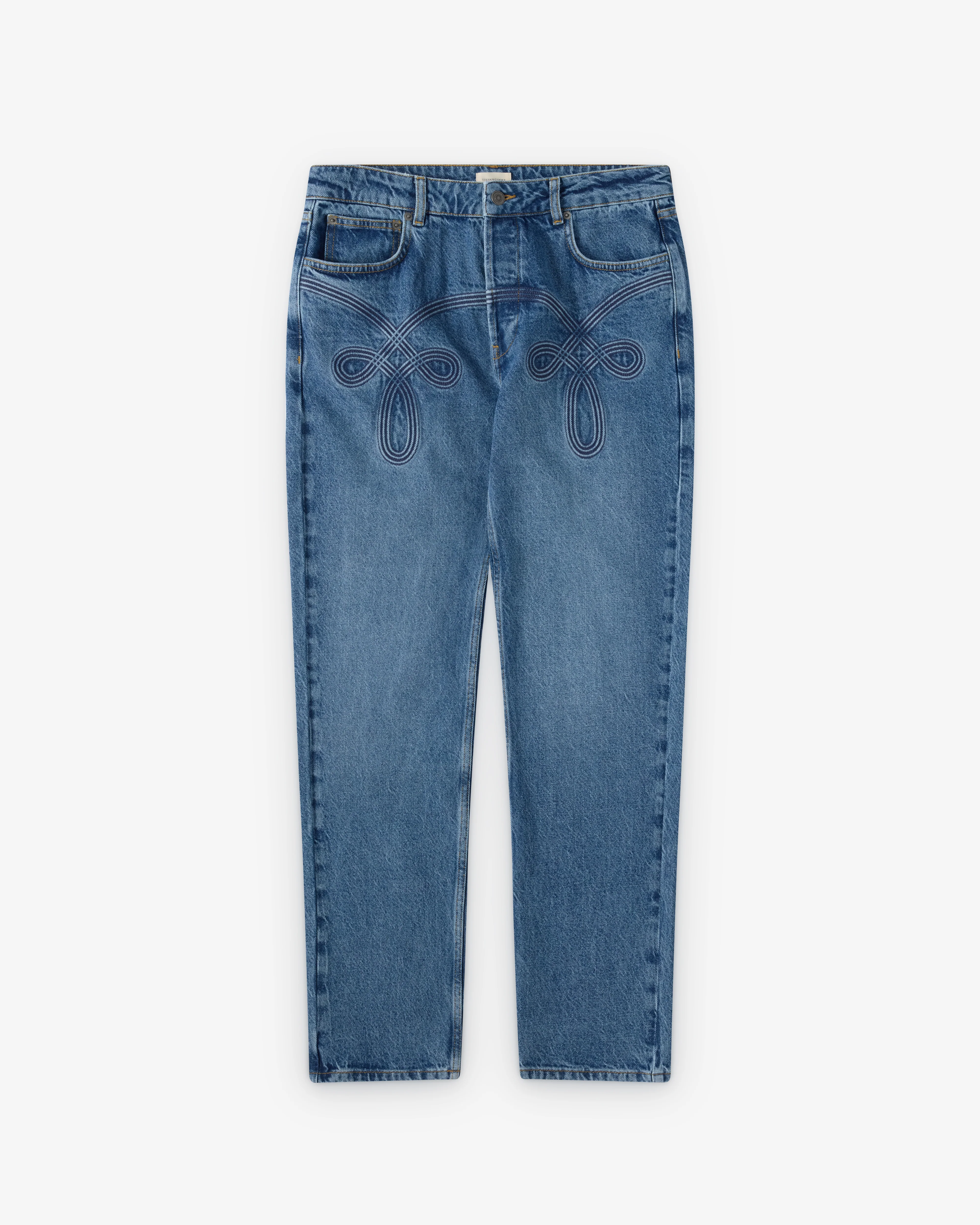 Stefan Cooke - Men's Braided Jeans - (Indigo)
