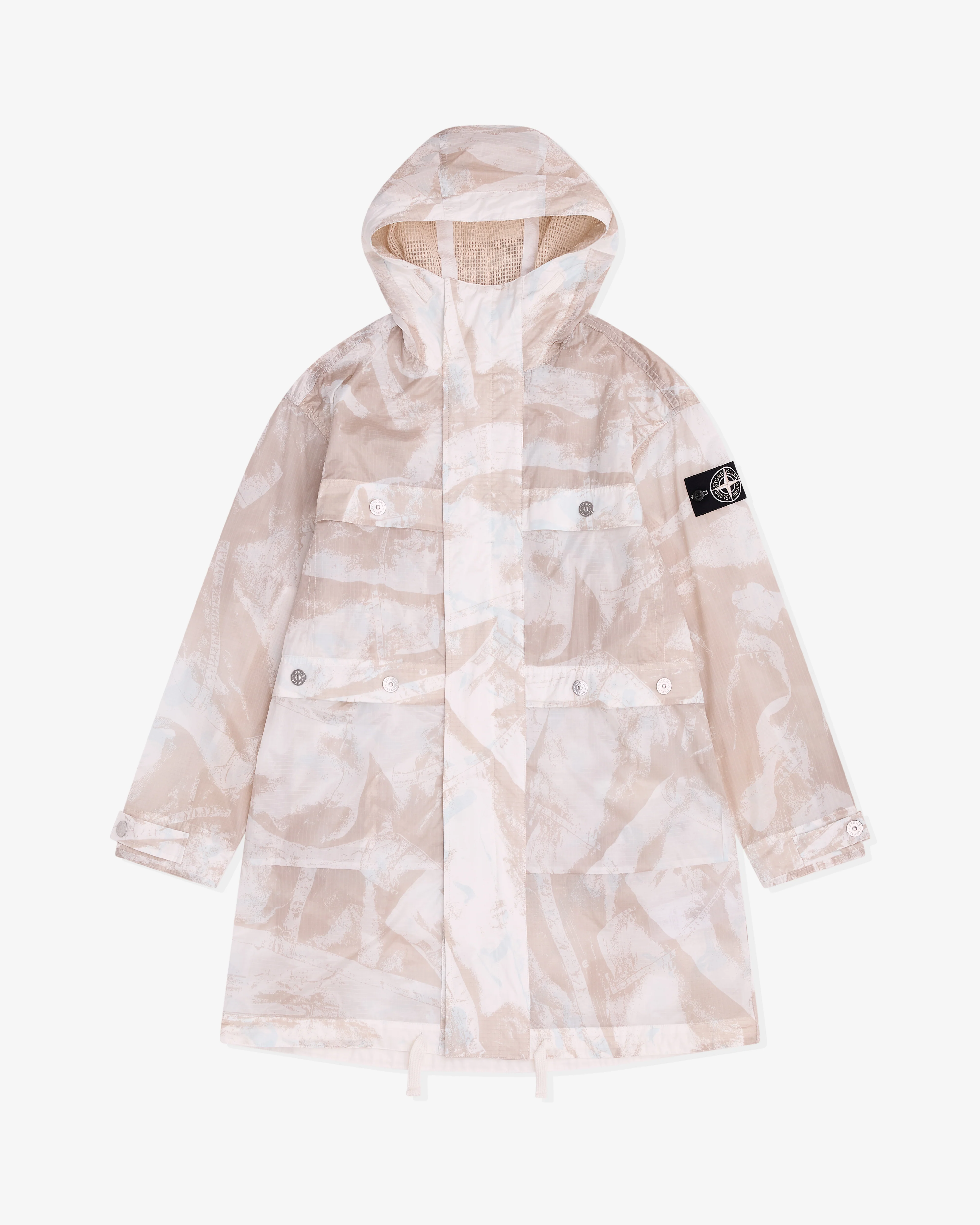 Stone Island - Men’s Long Camo Parka - (Desert)