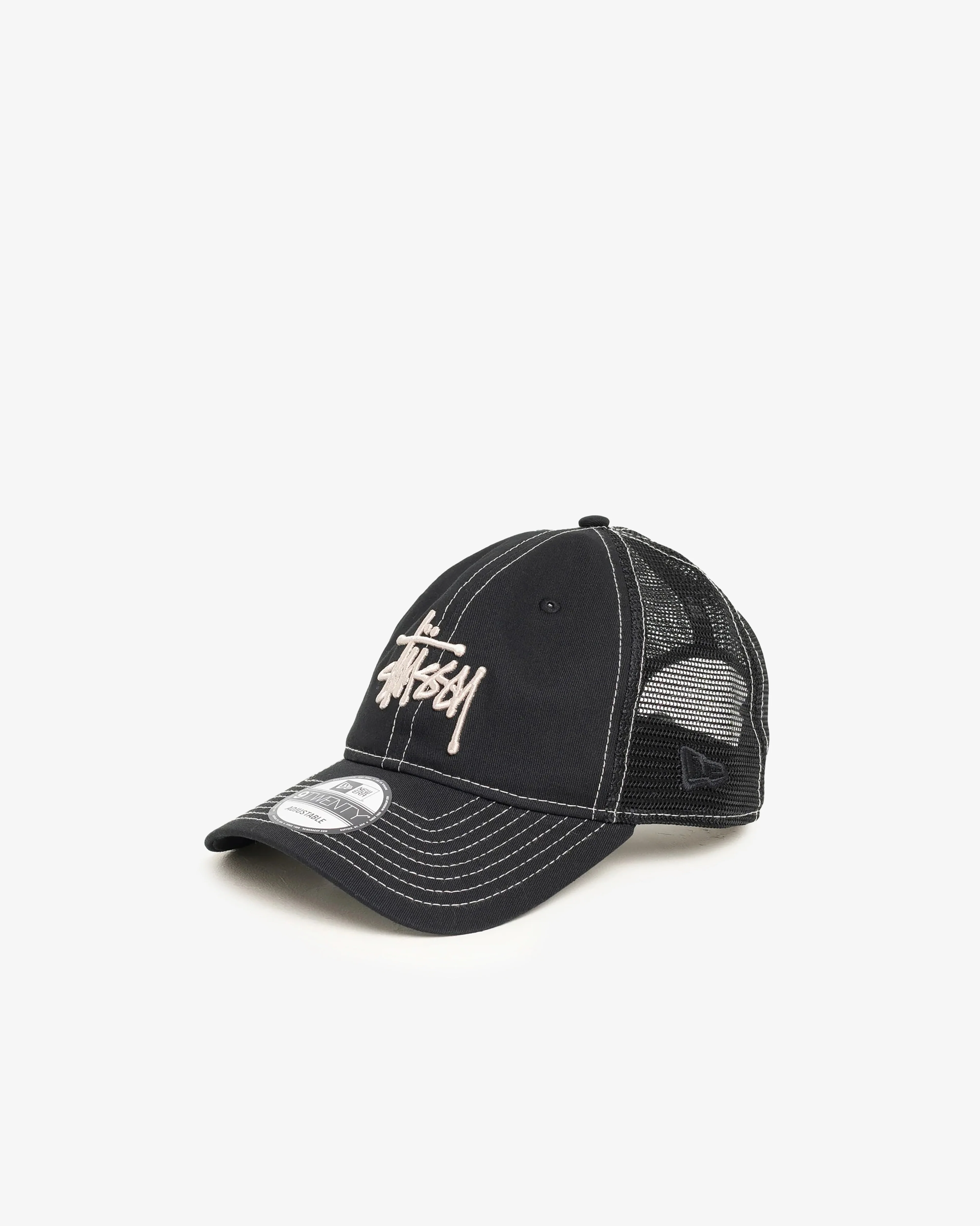 Stussy - Men's Basic Trucker 9Twenty Cap - (Black) - Image 2