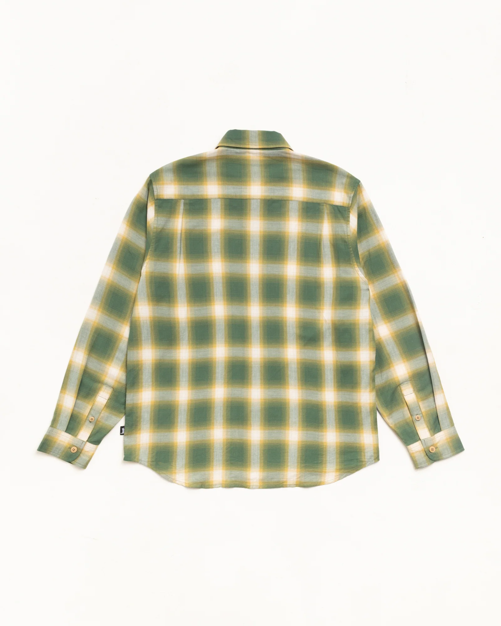 Stüssy - Men's Beach Ombre Plaid Shirt - (Geen) - Image 2
