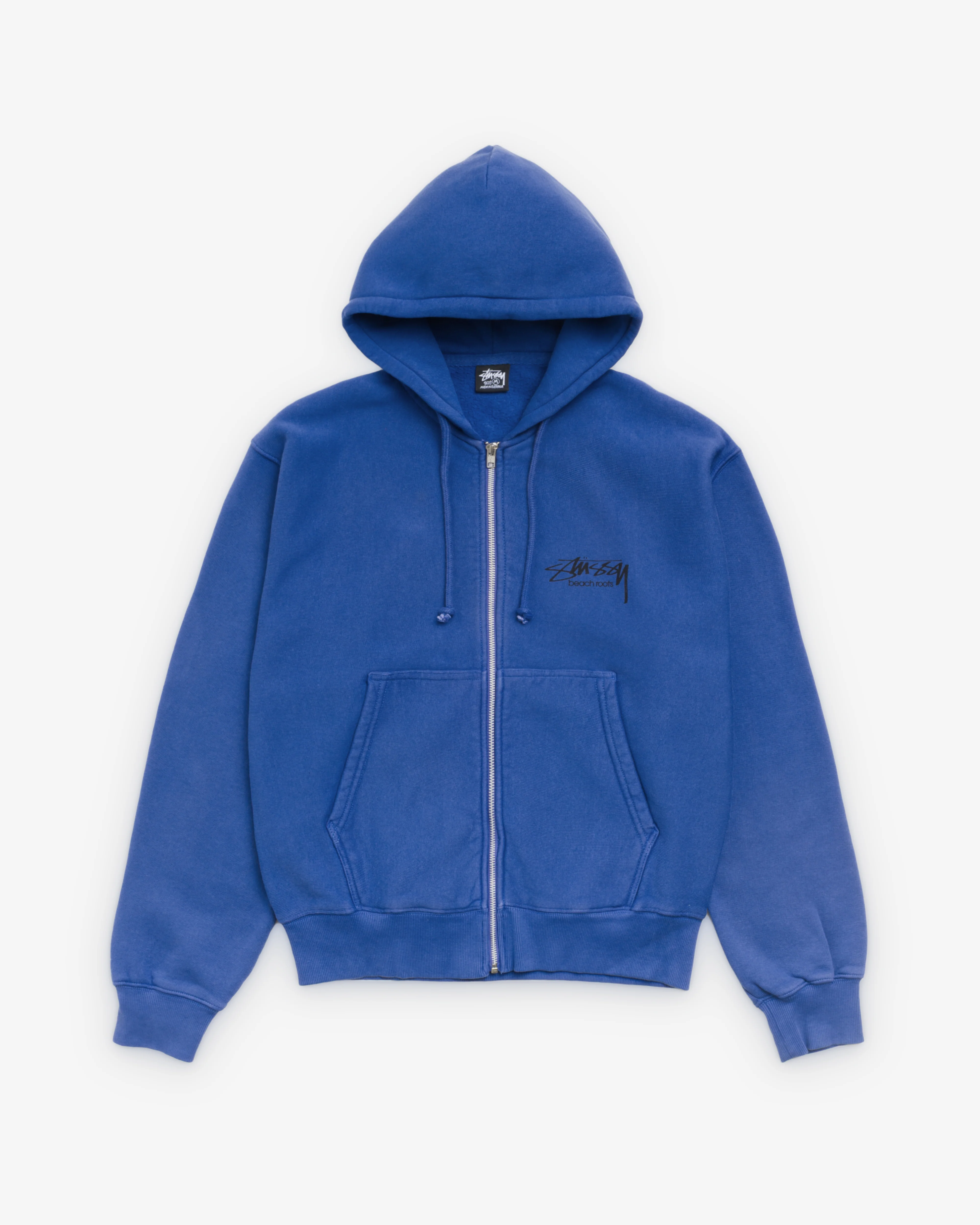 Stüssy - Men's Beach Roots Gar. Dyed Zip Hood - (Indigo)