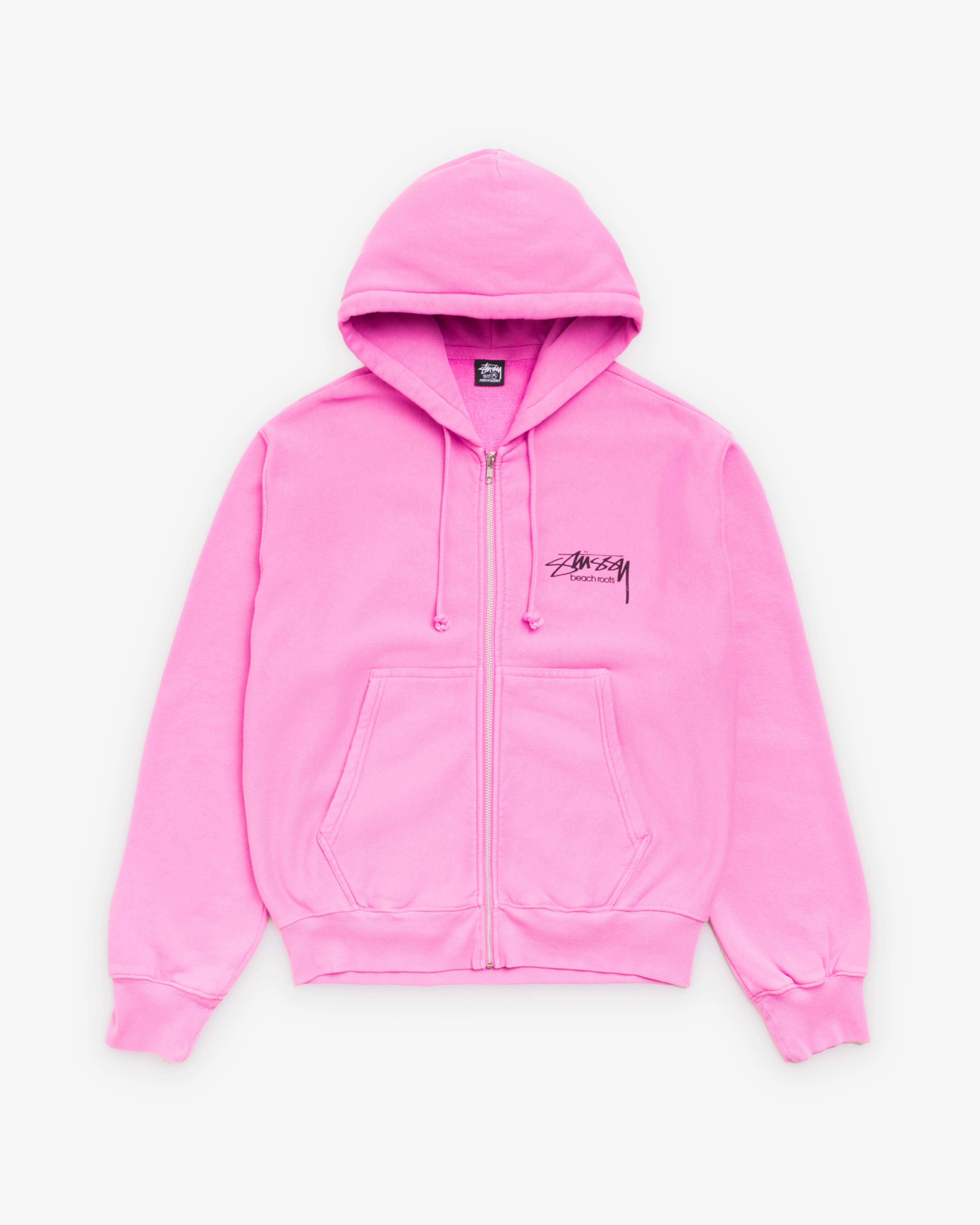 Stüssy - Men's Beach Roots Gar. Dyed Zip Hood - (Pink)