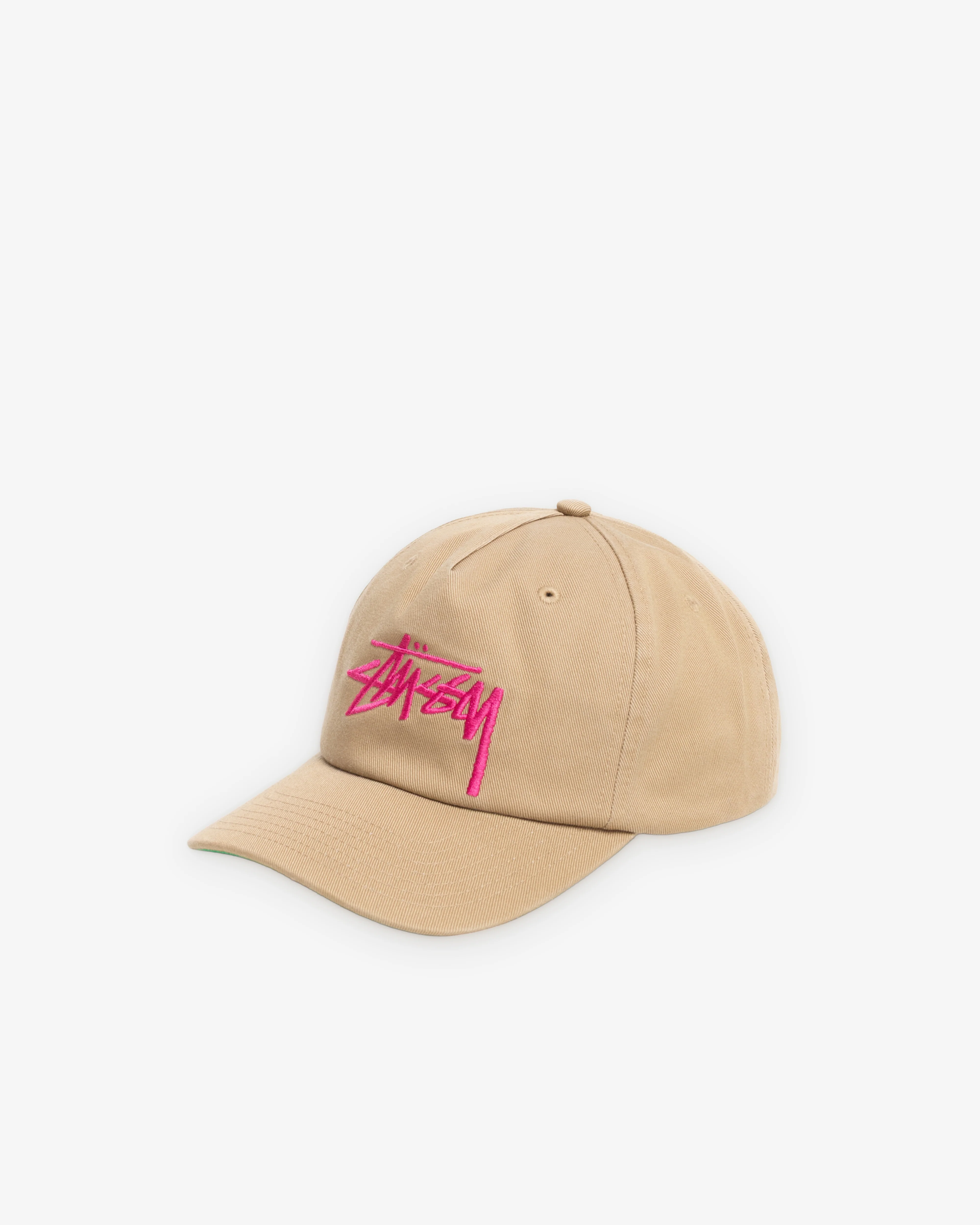 Stüssy - Men's Big Stock Mid Depth Cap - (Khaki) - Image 2